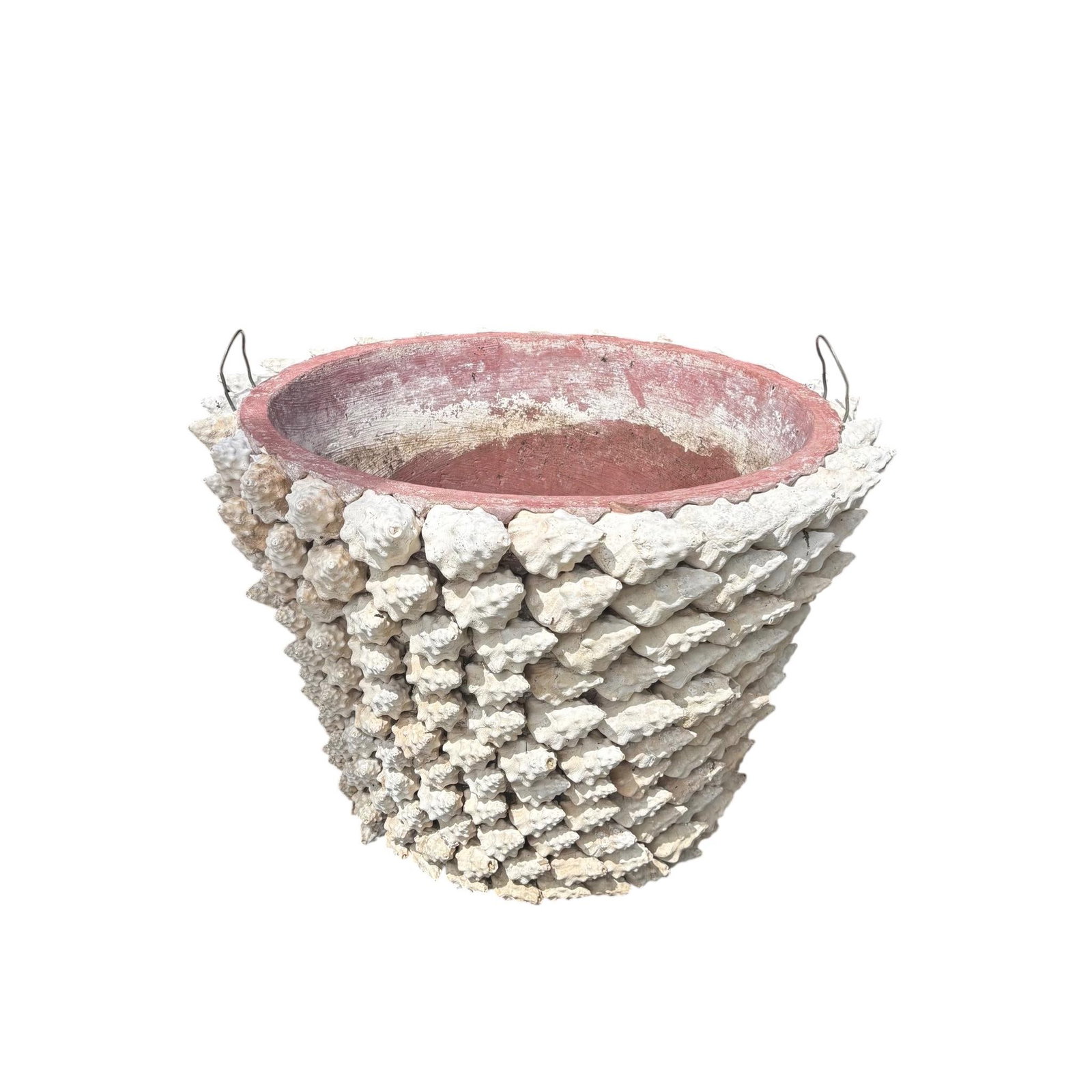 Monumental Italian Coquillage Shell-Encrusted Terracotta Planter, Mid-20th Century - 2