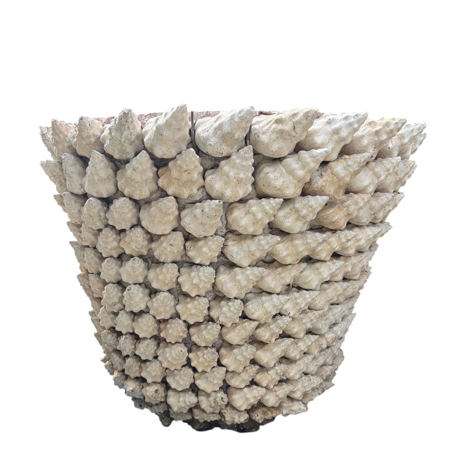 Monumental Italian Coquillage Shell-Encrusted Terracotta Planter, Mid-20th Century - 5