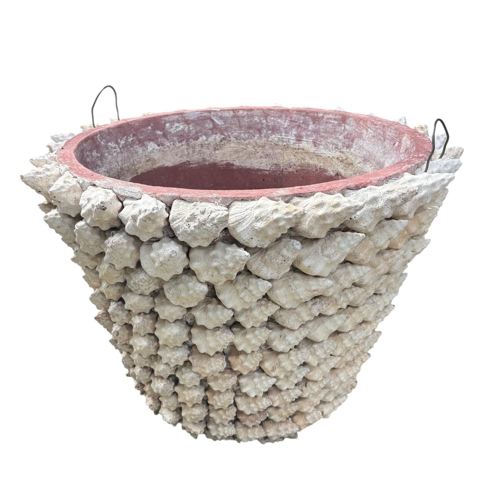 Monumental Italian Coquillage Shell-Encrusted Terracotta Planter, Mid-20th Century - 7