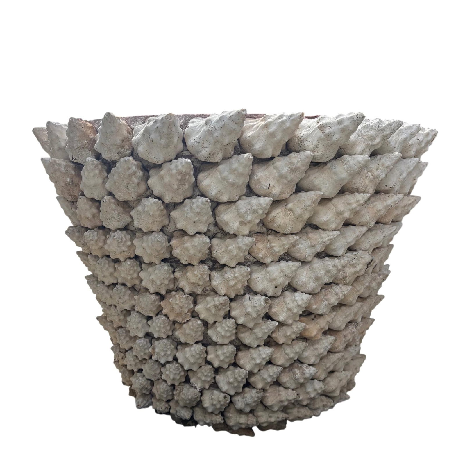Monumental Italian Coquillage Shell-Encrusted Terracotta Planter, Mid-20th Century - 8
