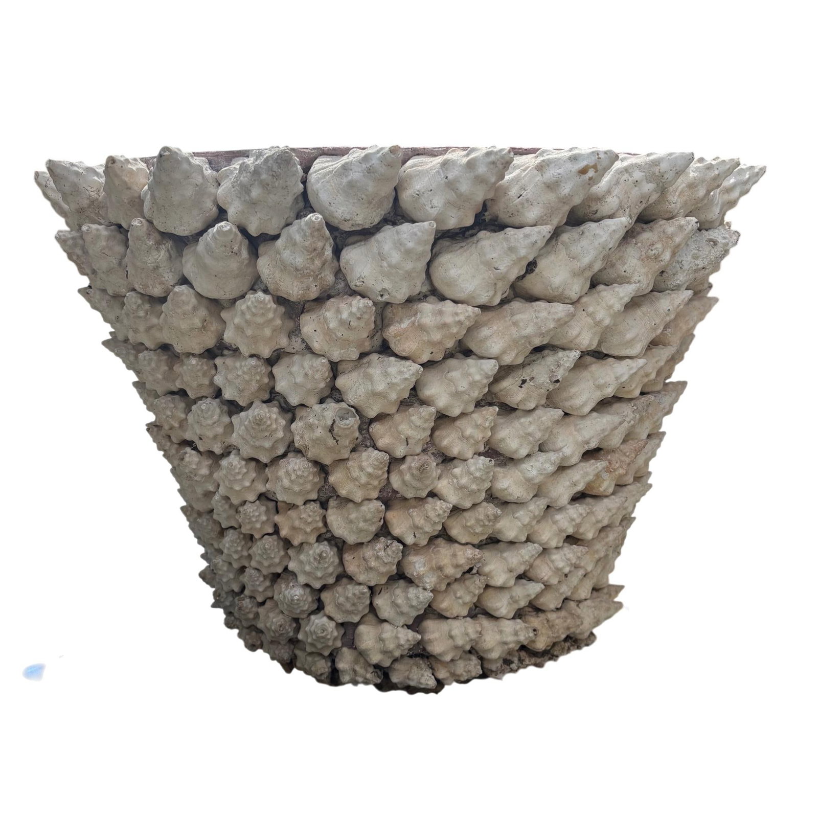 Monumental Italian Coquillage Shell-Encrusted Terracotta Planter, Mid-20th Century - 9