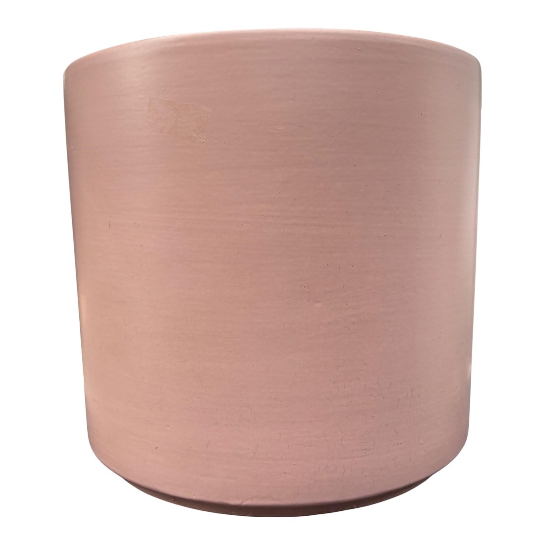 Large 60s Gainey Planter in Matte Dusty Rose Pink Glaze: Increasingly rare color and sized iconic Gainey Ceramics planter executed in matte pale pink or "Dusty Rose" glaze circa 1960s. Structurally sound and highly presentable, very few "hickeys" or signs