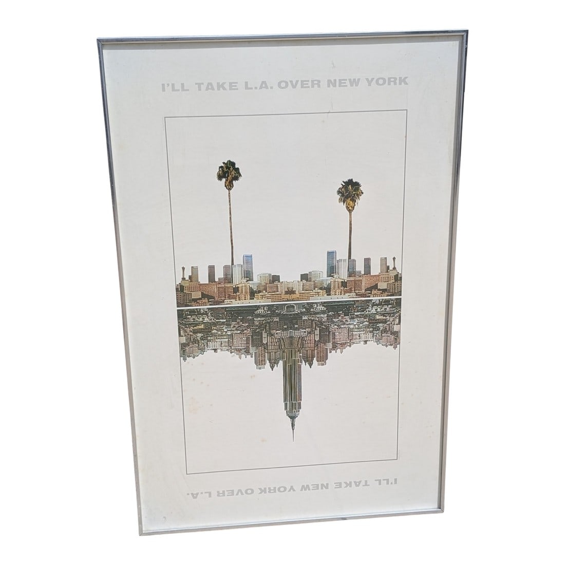 1980s "I'll Take New York Over La, I'll Take La Over New York", Framed Poster by Sheila Ruth (1 of 3)
