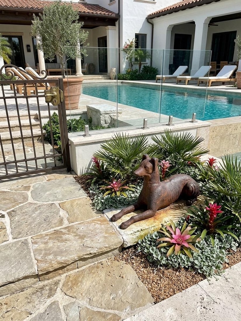 1990s Antique-Style Reclining Greyhound/Whippet Cast Iron Garden Statue - 8