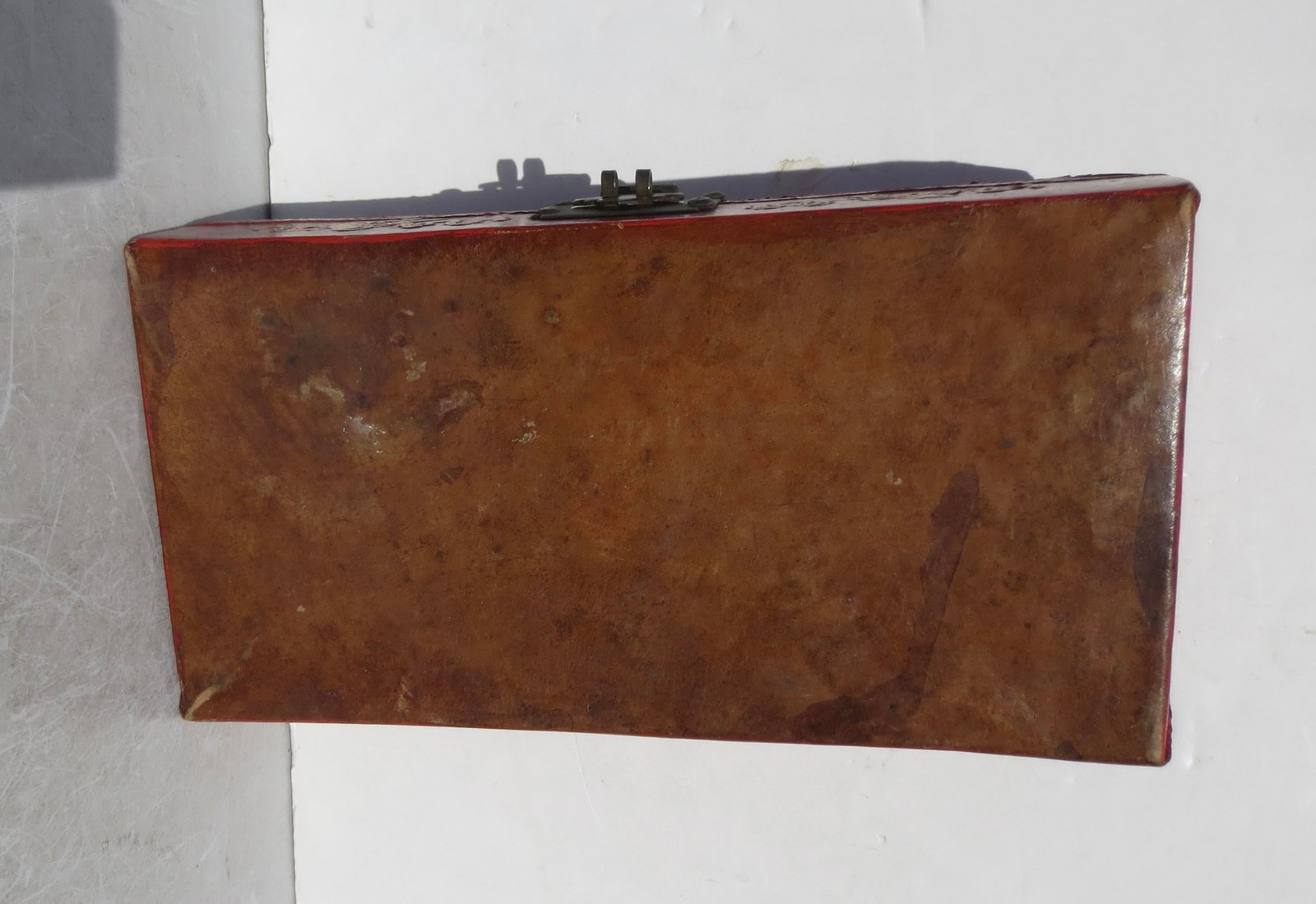 Antique Chinese Leather Letter Box - 4