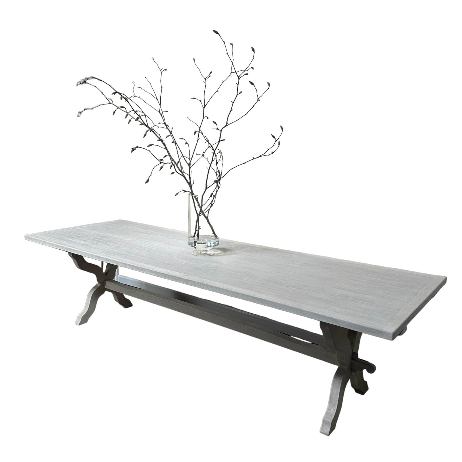 Early 20th Century Bleached Oak Dining Table - 7