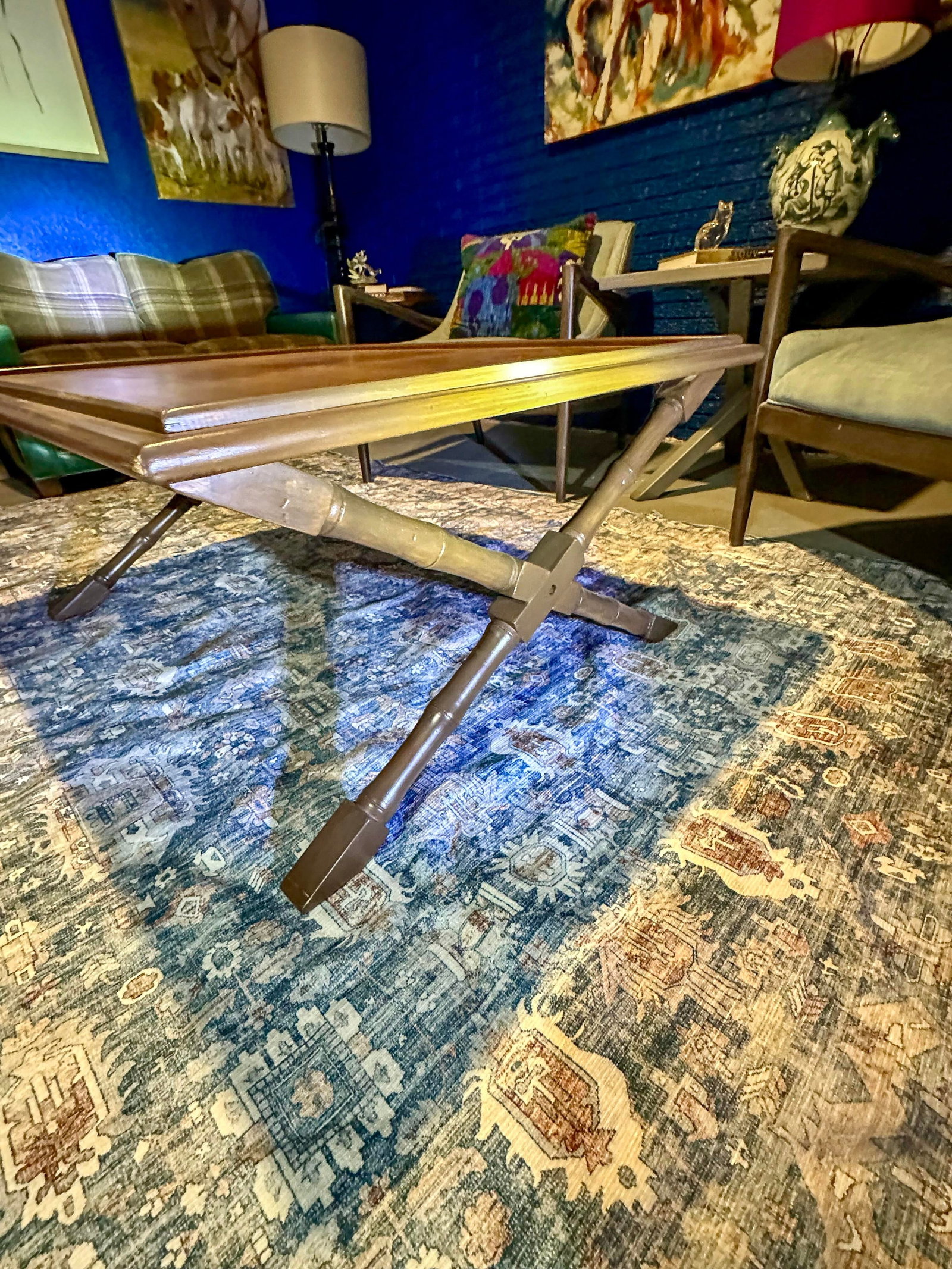 Mid 20th Century Bamboo Coffee Table - 2