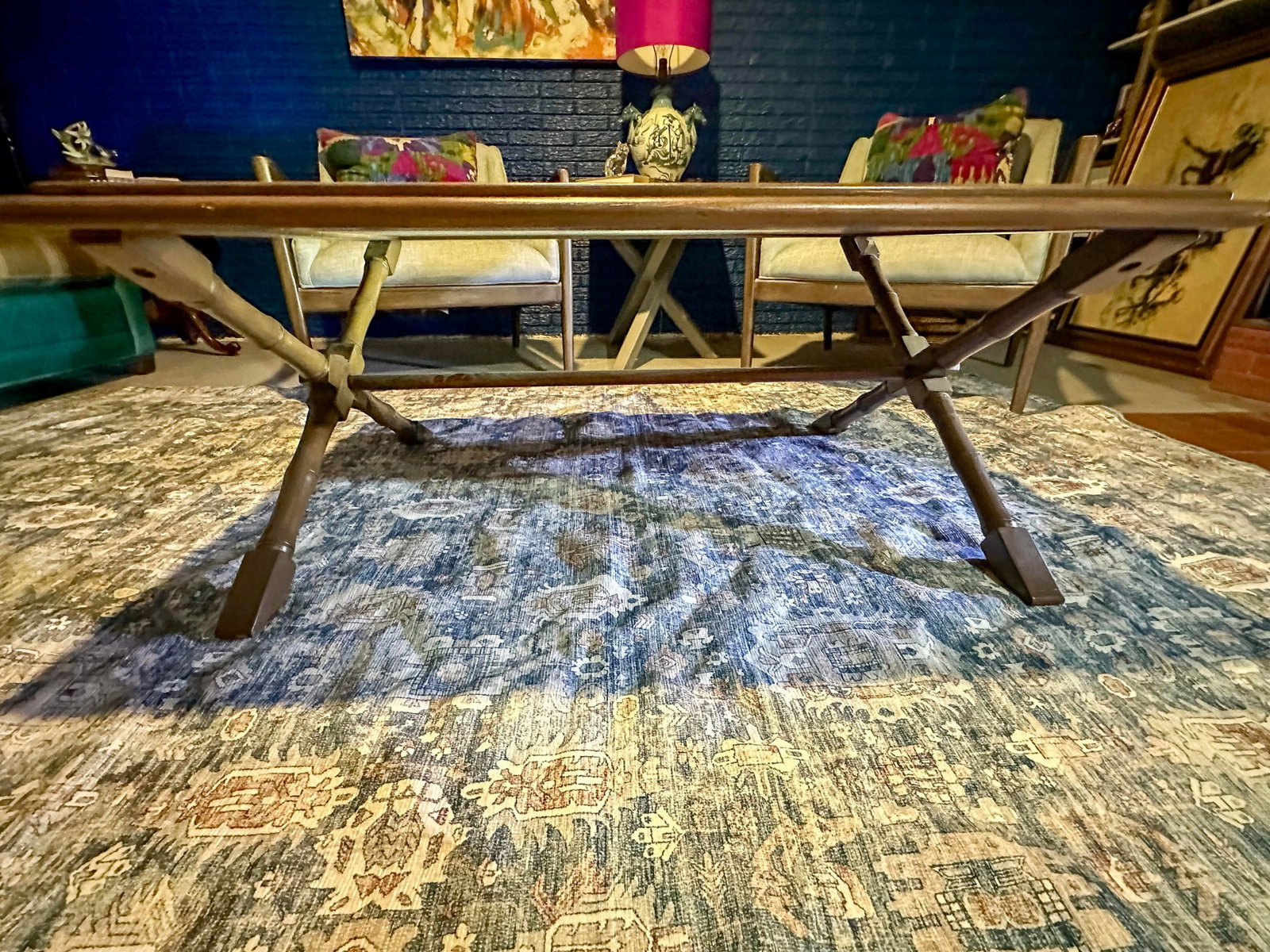 Mid 20th Century Bamboo Coffee Table - 4