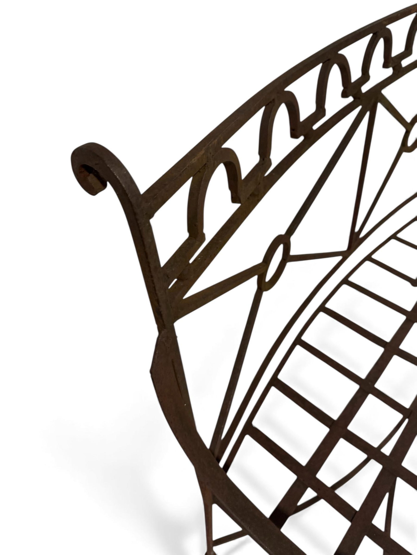 1960s French Country Iron Bench - 7
