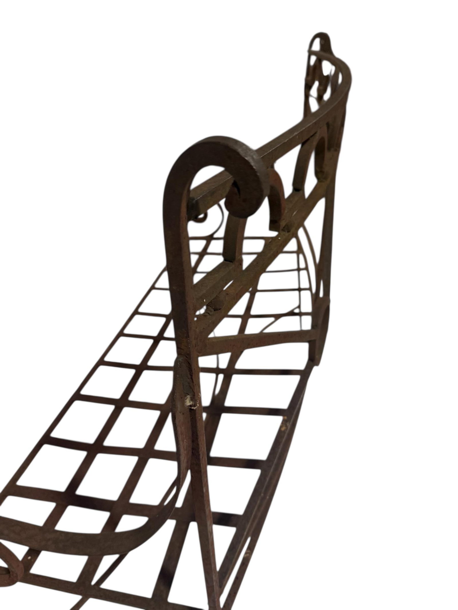 1960s French Country Iron Bench - 9