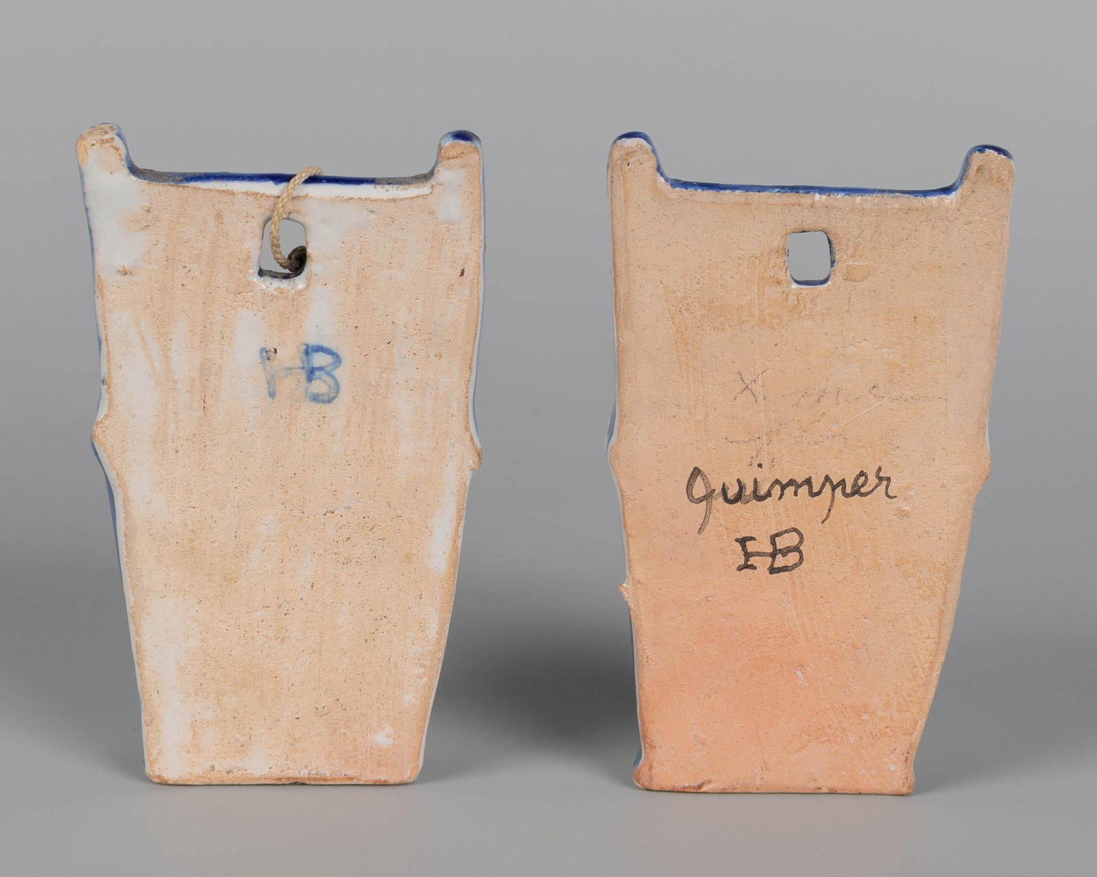 19th Century French Faience Bénitier, or Wall Pocket, Hand-Painted - 10