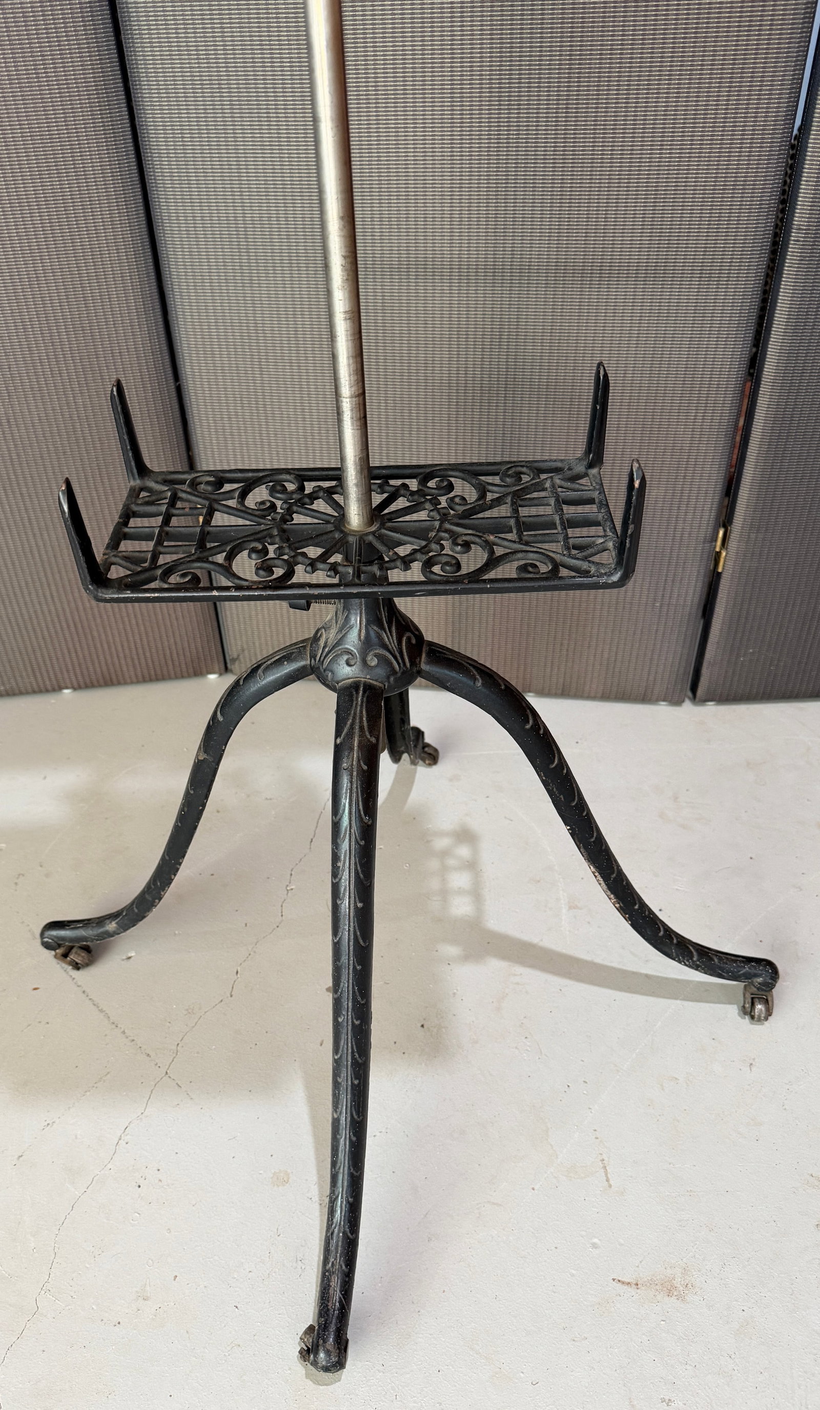 19th Century Victorian Book/Music Stand, in Oak and Iron - 4