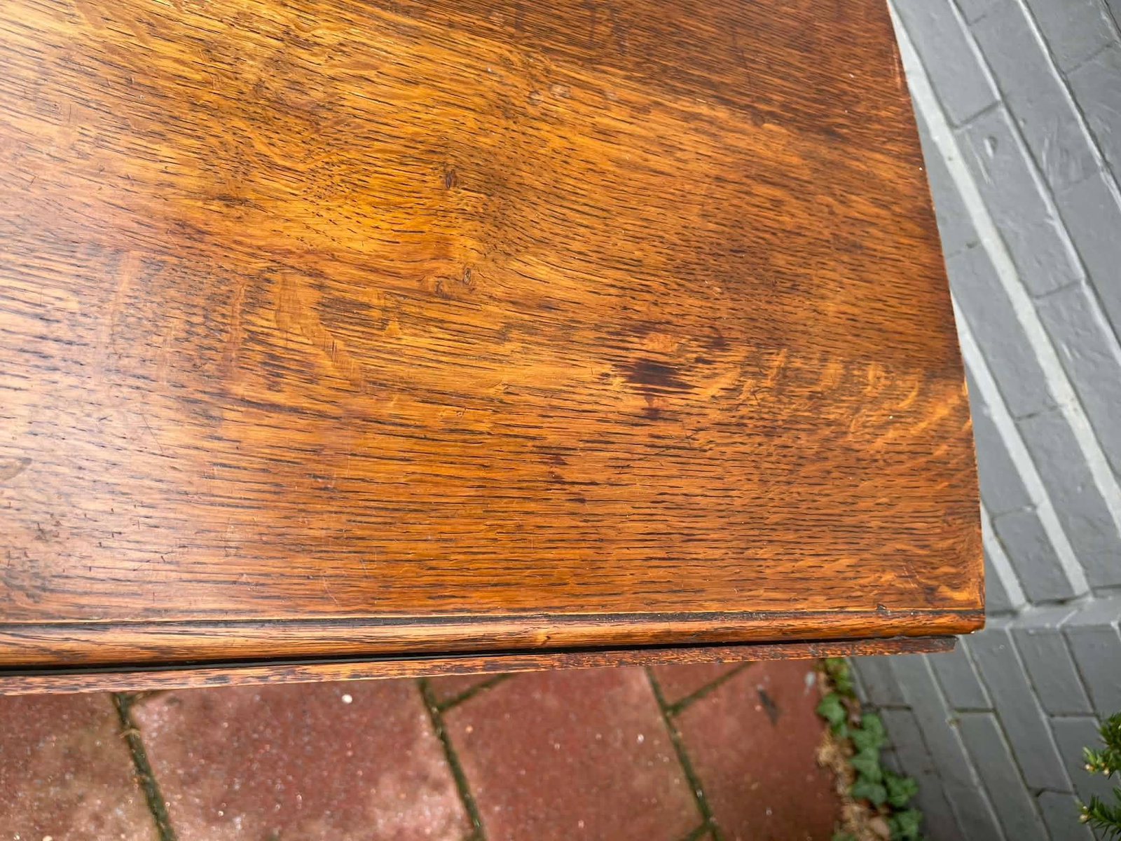 Antique English Table Drop Leaf Gateleg Barley Twist Oak Oval C. 1920-30s - 9