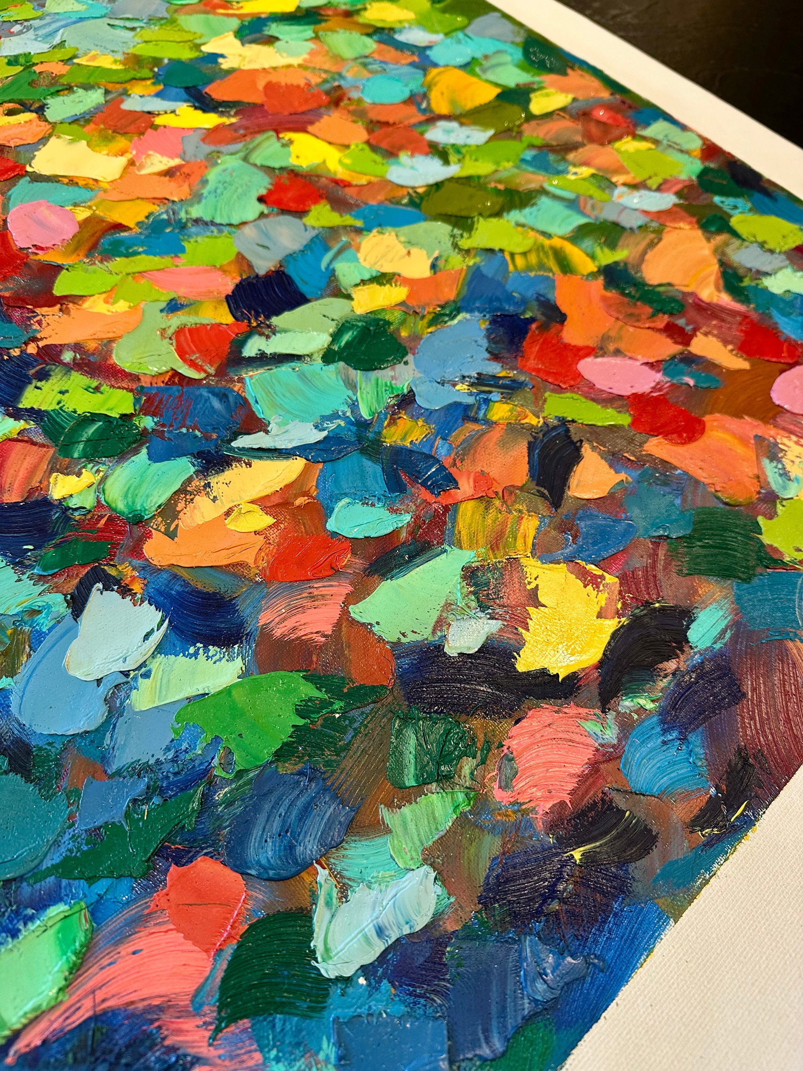 Abstract Painting on Canvas – Textured Palette Style – Unstretched 36 X 48 Large Modern - 7