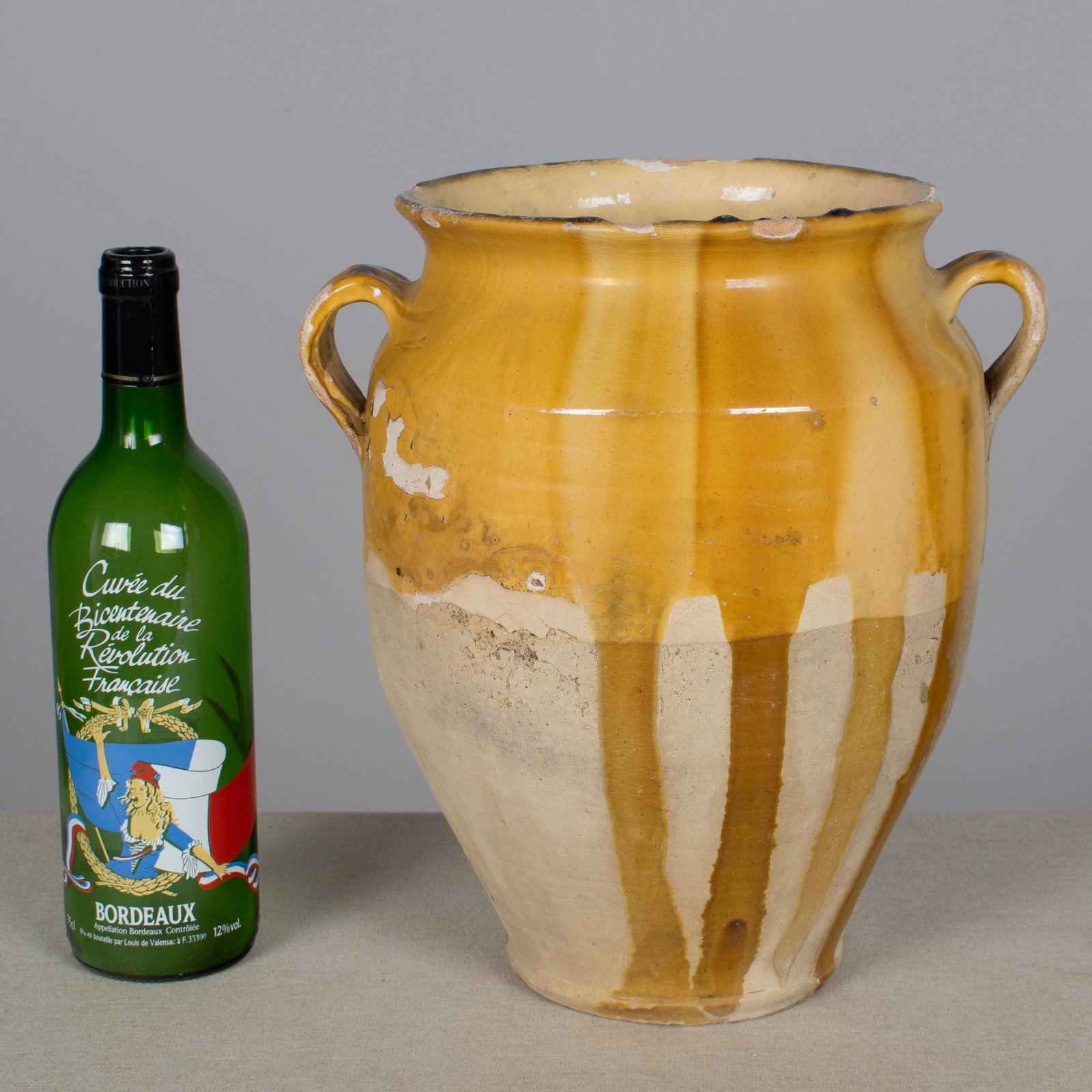 French Terracotta Vase or Pot Ã€ Confit 12"h - 9