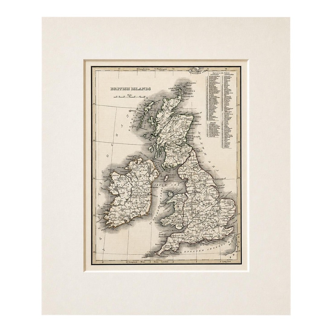 British Islands: England, Scotland, Wales, and Ireland by Bradford, 1835 (1 of 3)
