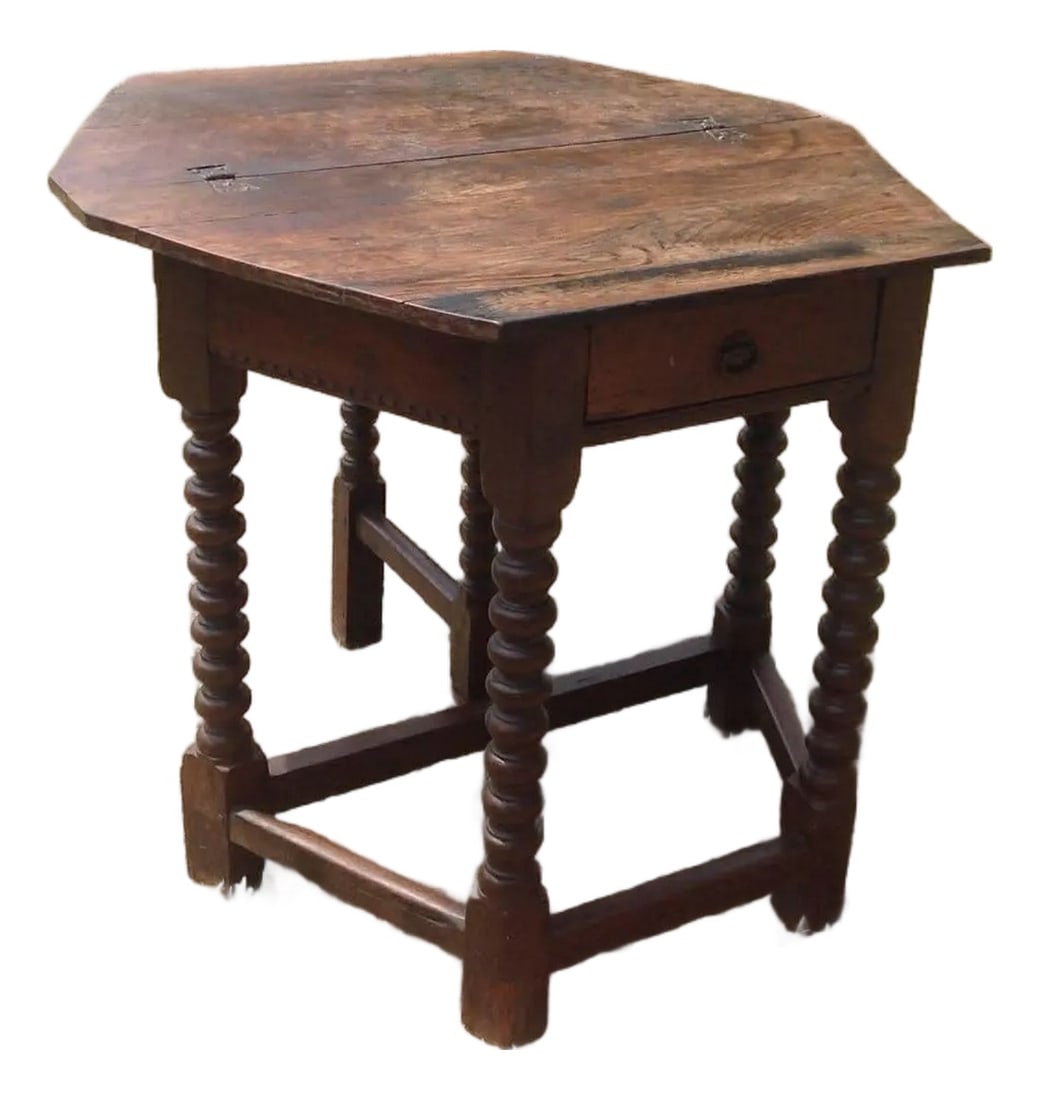 A Charles II Oak Credence Table 1650 (1 of 5)