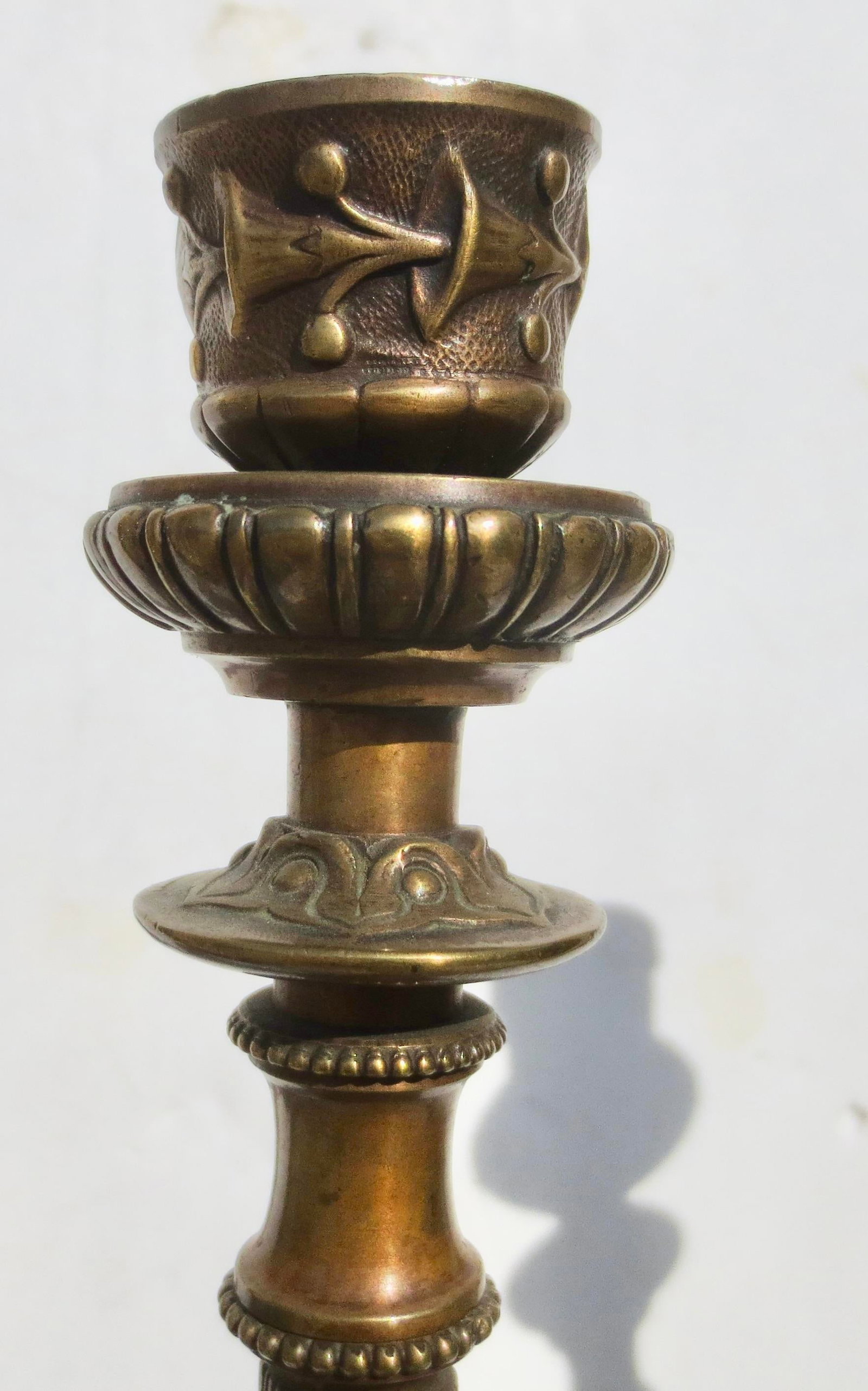 French Empire Neo-Classical Candlesticks - A Pair of 2 - 7