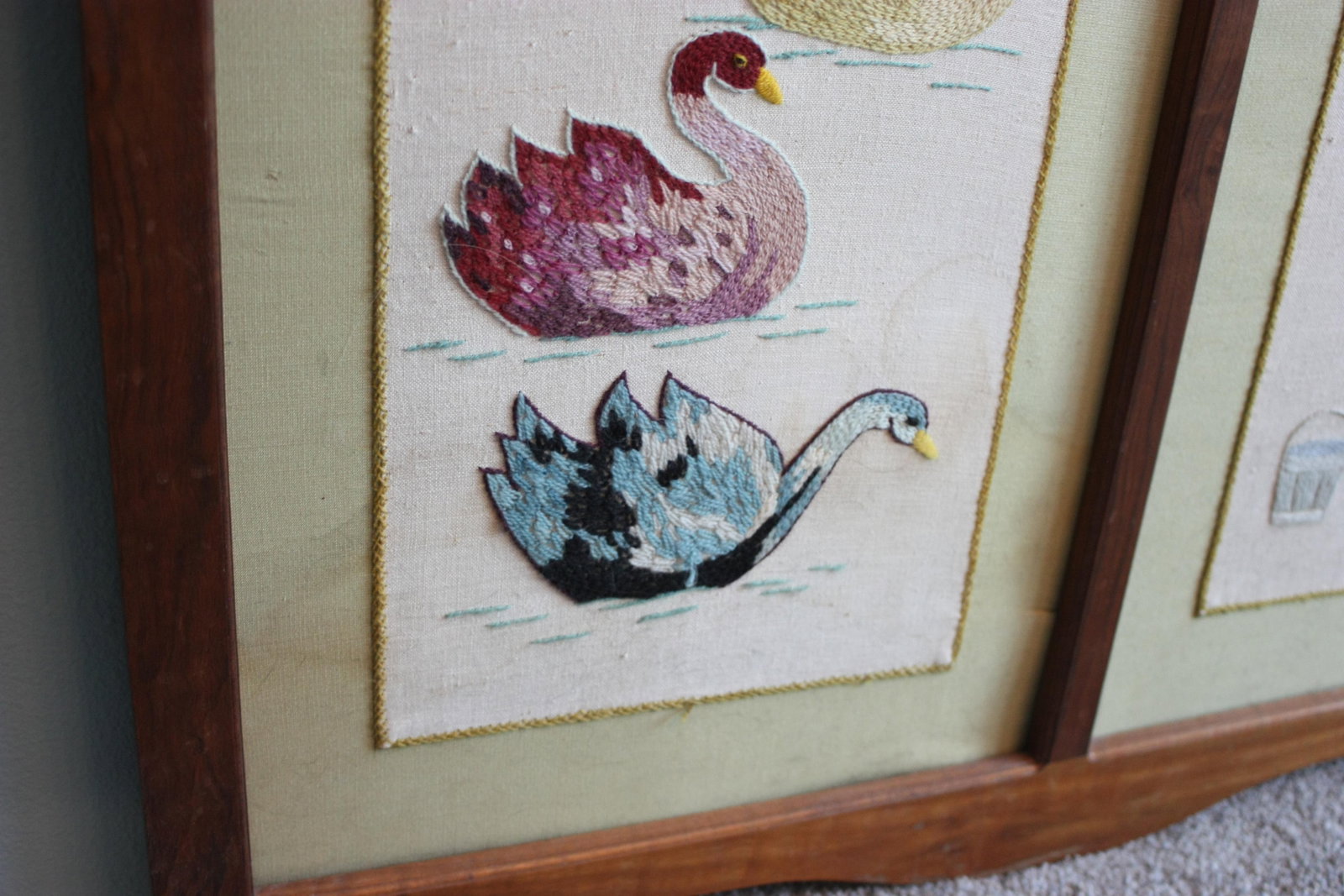 12 Days of Christmas Standing Floor Screen Handcrafted Vintage 1960s - 11