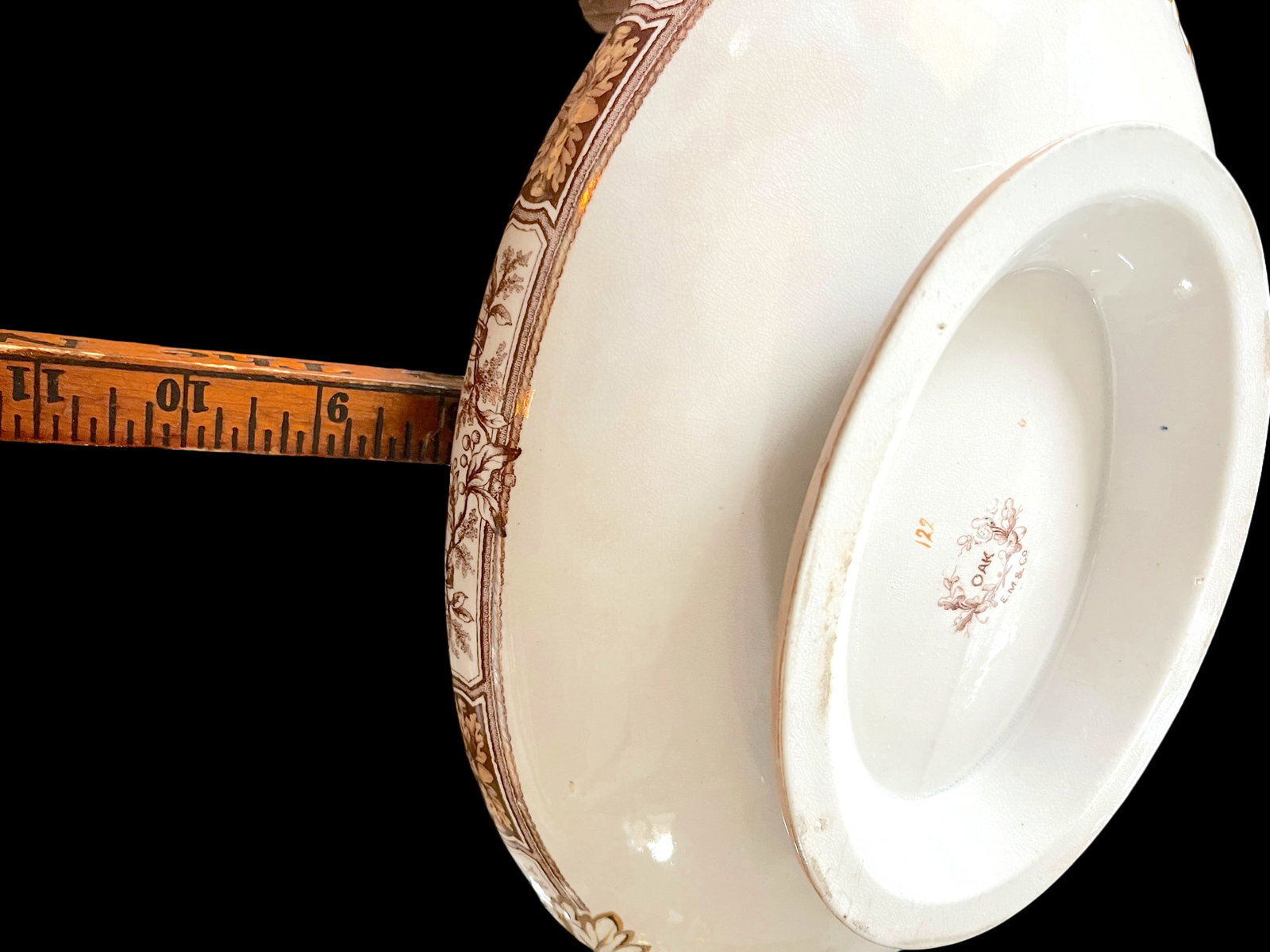 19th Century Edge, Malkin & Co. Staffordishire Hand Painted Turquoise and Brown Porcelain Tureens Wi - 14
