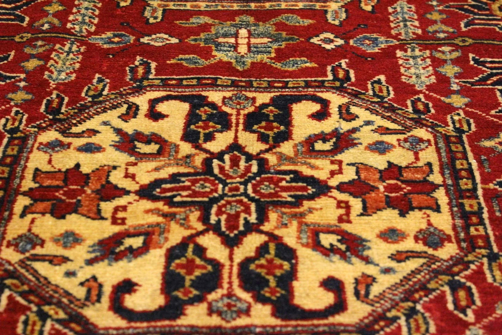 1980s Vintage Southwestern Super Kazak Clyde Red Wool Rug - 4'3'' X 5'8'' - 4