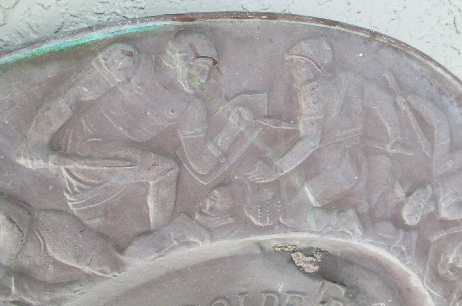 Antique French Renaissance Repoussé Copper FranÃ§ois 1er Portrait Wall Rondel Plaque - 4