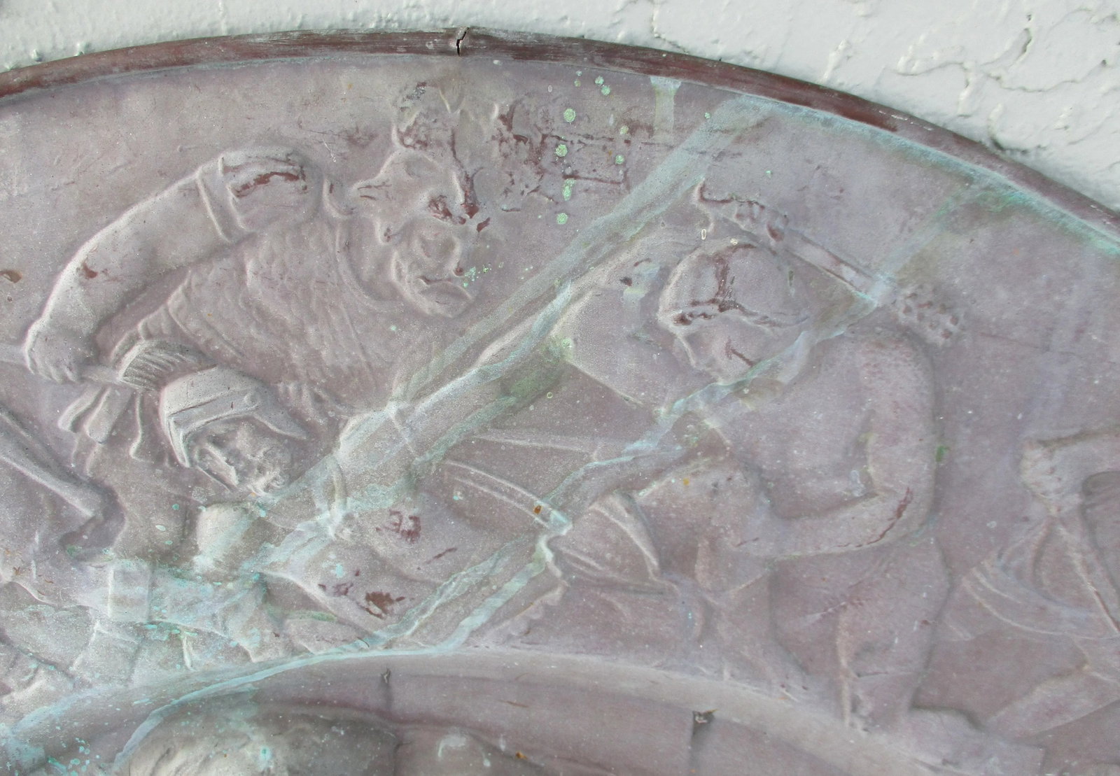 Antique French Renaissance Repoussé Copper FranÃ§ois 1er Portrait Wall Rondel Plaque - 5