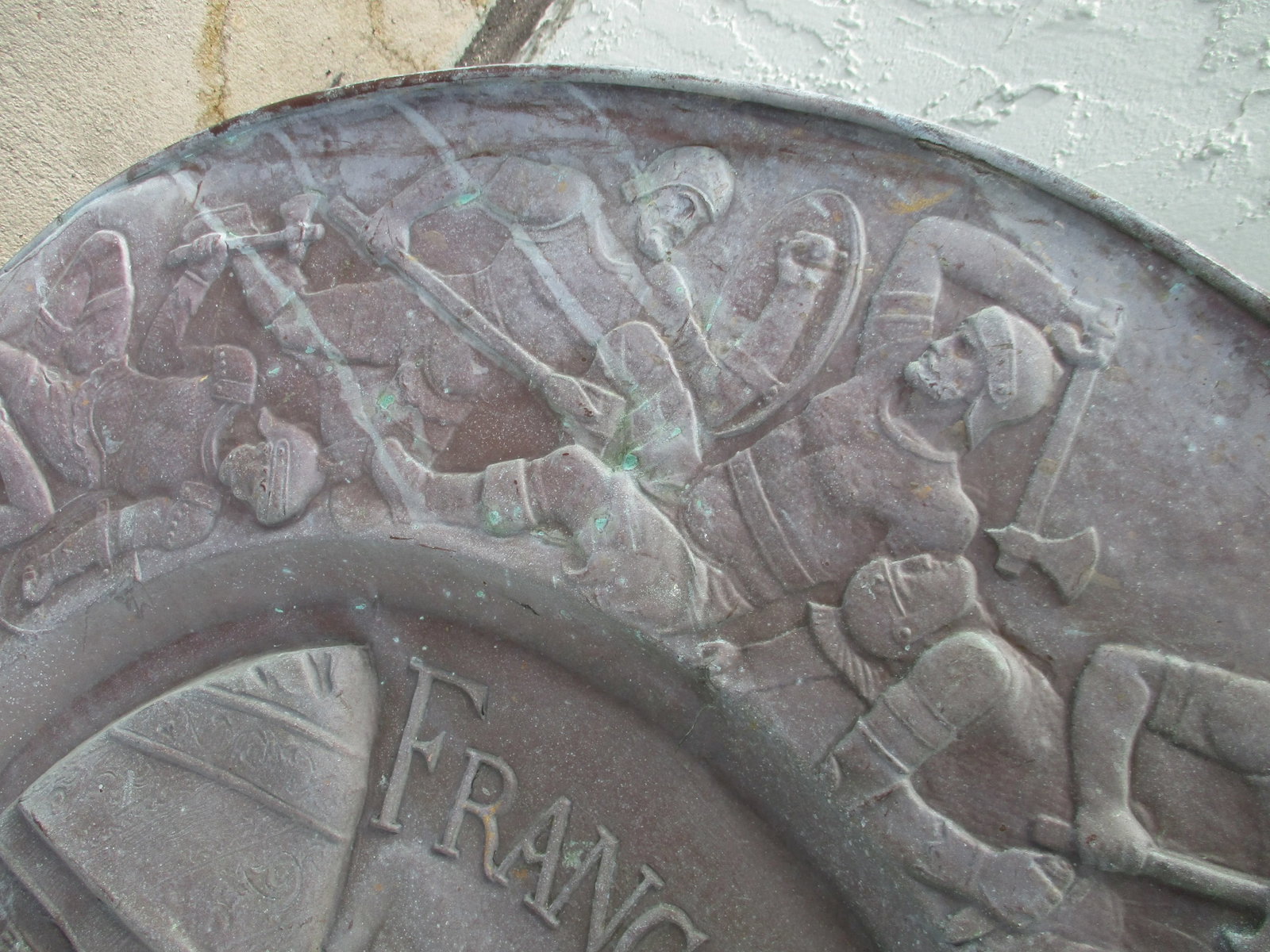 Antique French Renaissance Repoussé Copper FranÃ§ois 1er Portrait Wall Rondel Plaque - 9