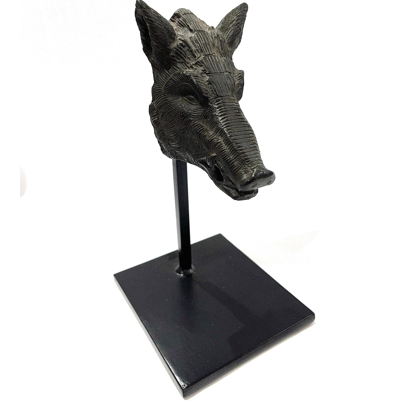 Wild Boar Sculpture in High Relief Cast Metal - 11