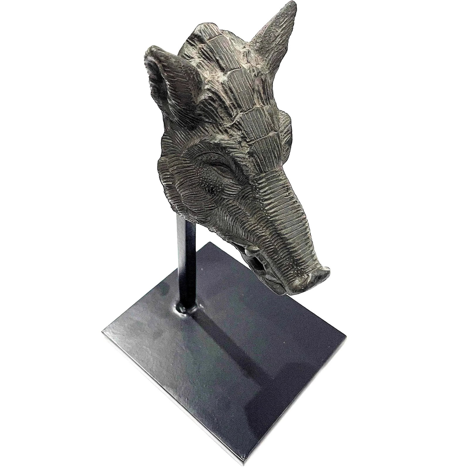 Wild Boar Sculpture in High Relief Cast Metal - 12