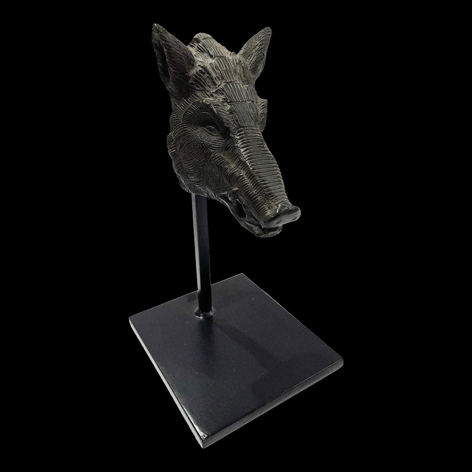 Wild Boar Sculpture in High Relief Cast Metal - 2