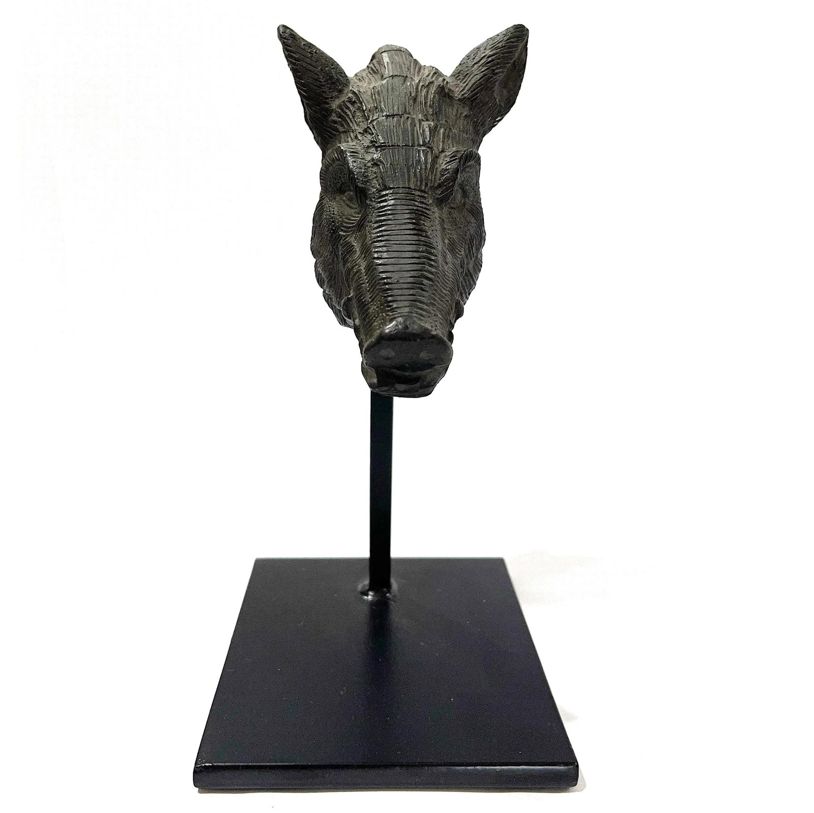 Wild Boar Sculpture in High Relief Cast Metal - 5