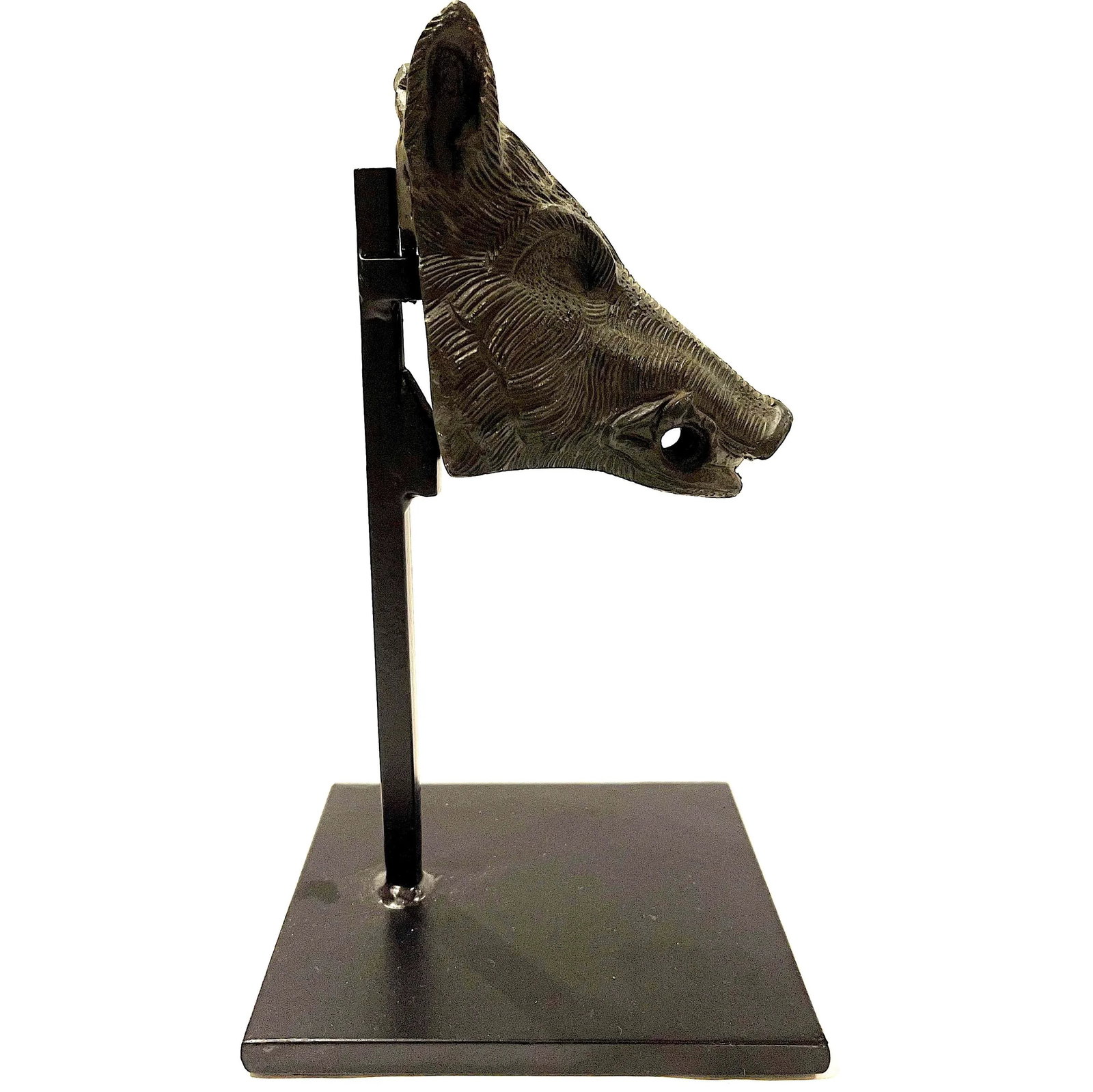Wild Boar Sculpture in High Relief Cast Metal - 6