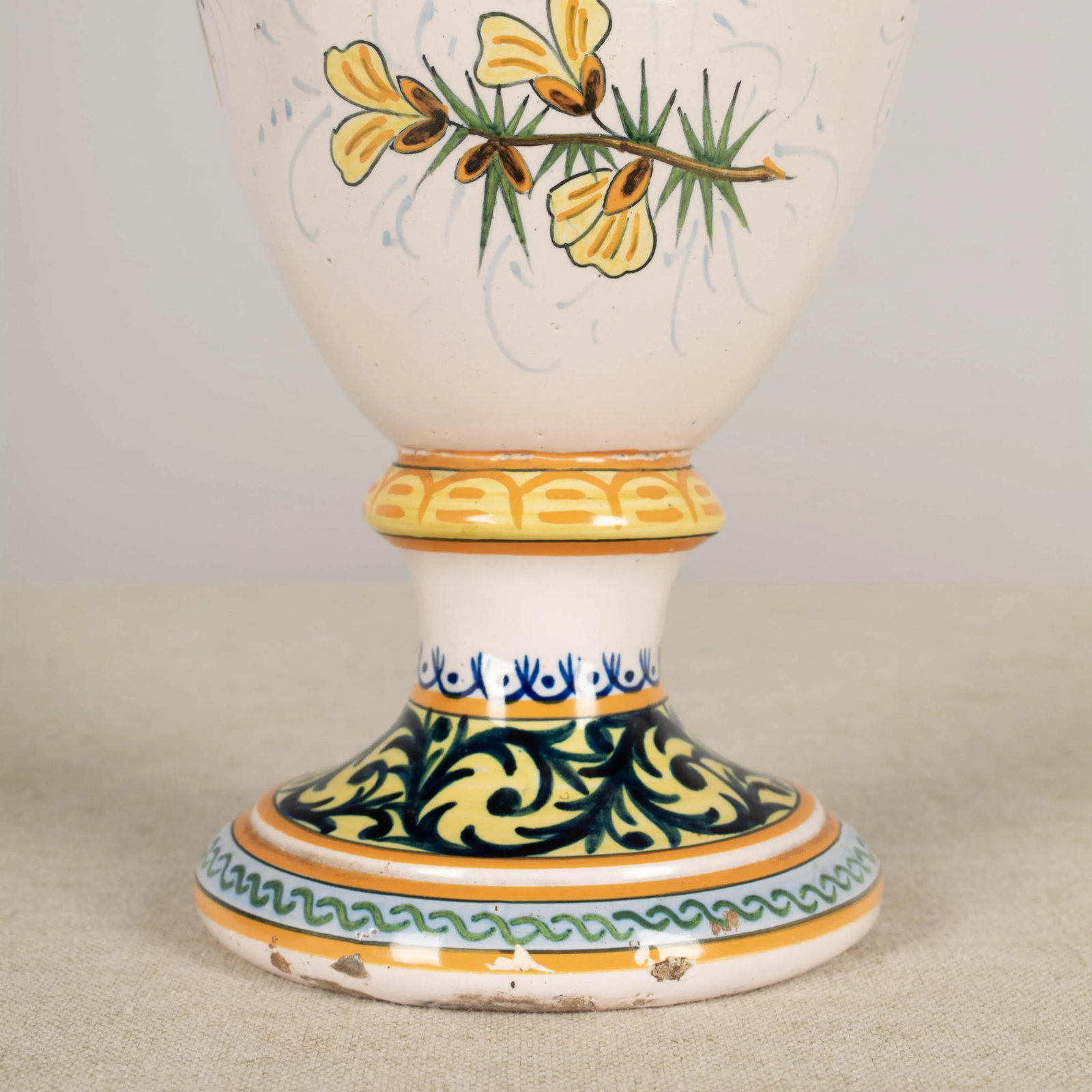 French Hr Quimper Vase - 10