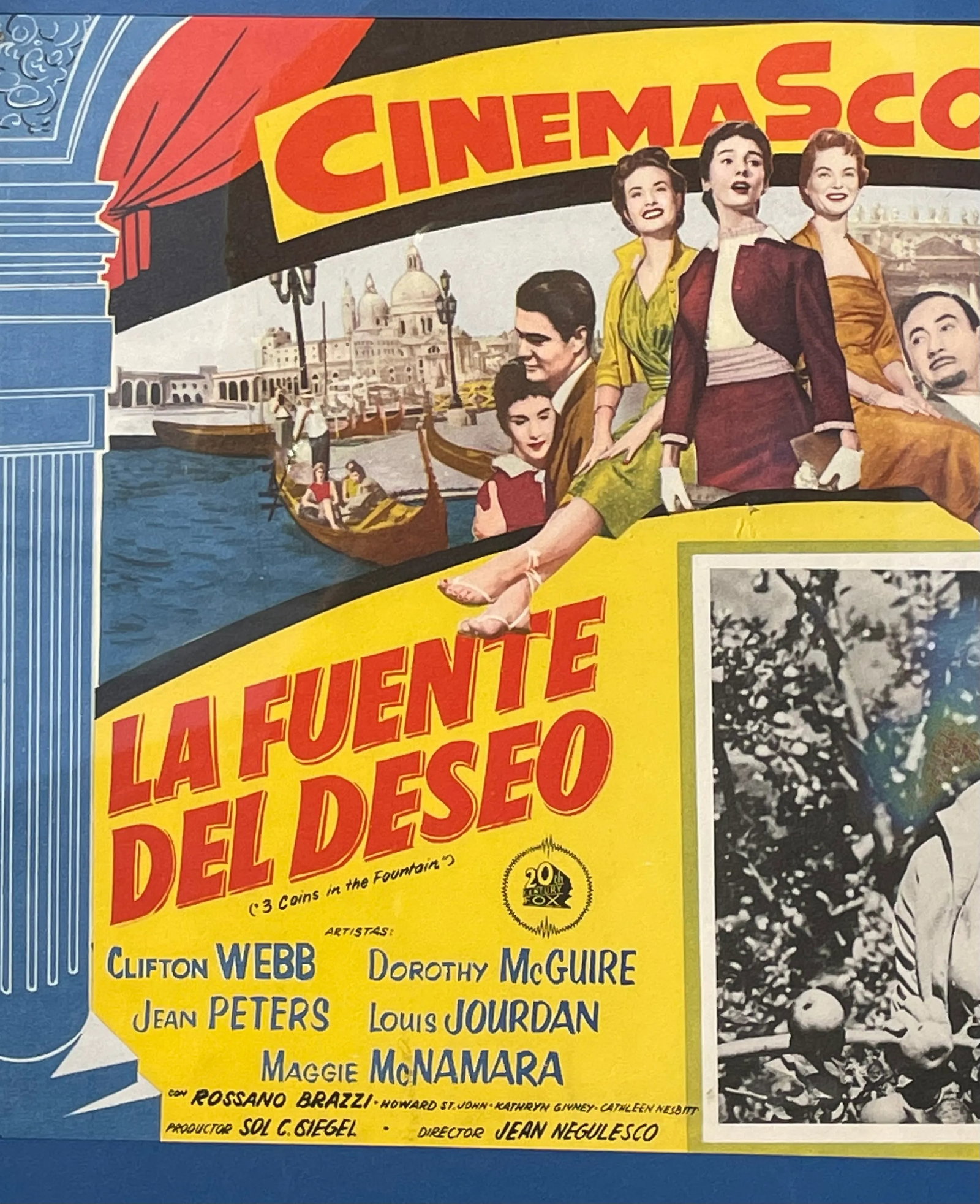Mexican Movie Poster/Lobby Card of "La Fuente Del Deseo" Three Coins in the Fountain, C. 1954 - 3