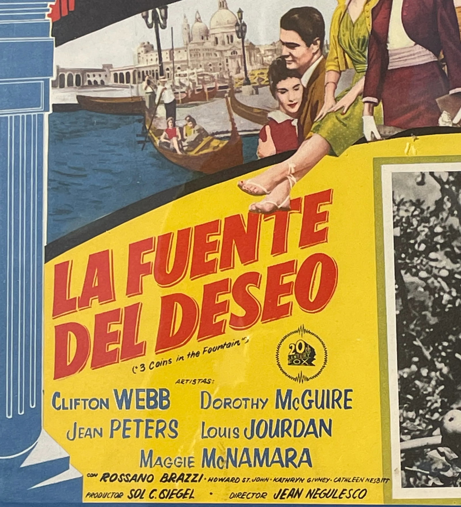 Mexican Movie Poster/Lobby Card of "La Fuente Del Deseo" Three Coins in the Fountain, C. 1954 - 5