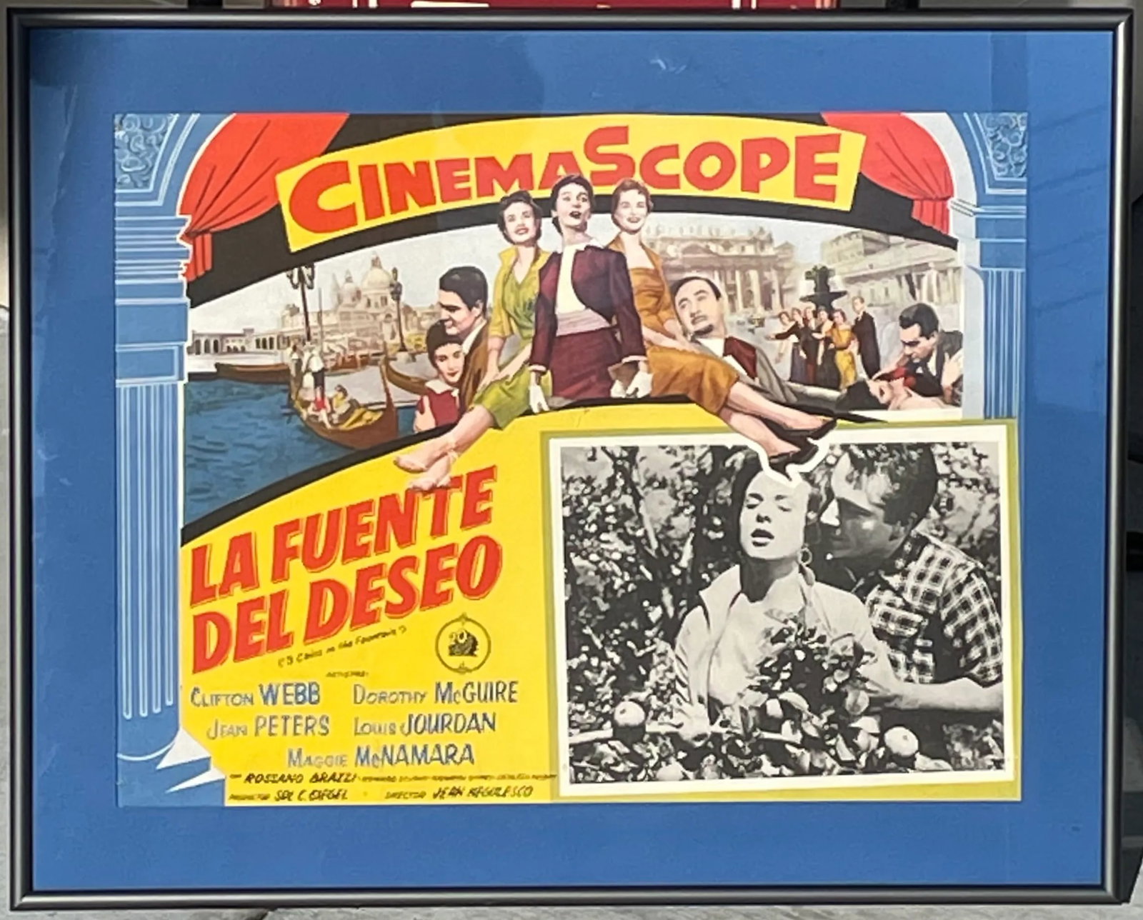 Mexican Movie Poster/Lobby Card of "La Fuente Del Deseo" Three Coins in the Fountain, C. 1954 - 6