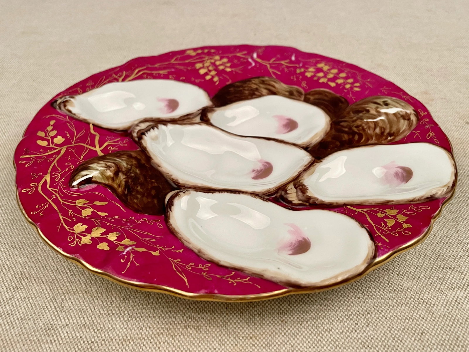 19th Century Haviland Limoges Turkey Oyster Plate - 2