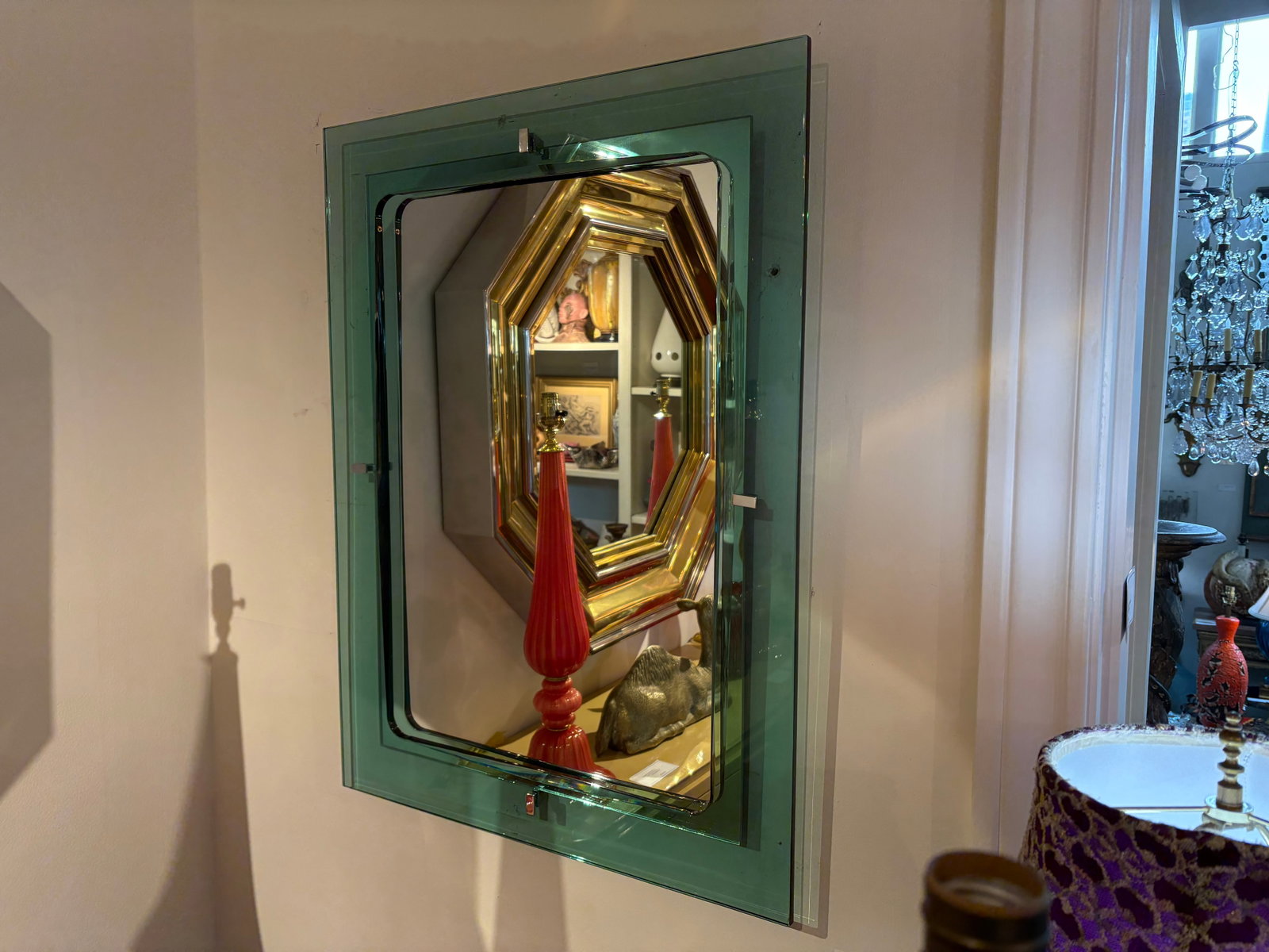 Italian Modern Fontana Arte Inspired Mirror - 8