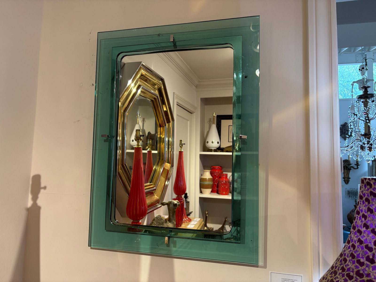 Italian Modern Fontana Arte Inspired Mirror - 9