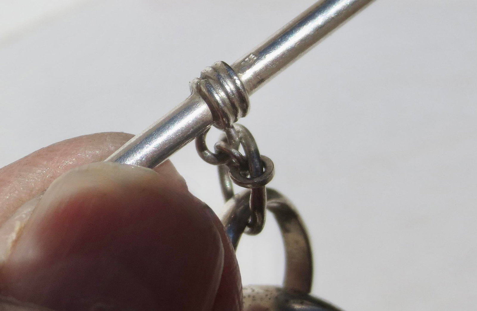 Large Hollow Link Sterling Silver Necklace - 2