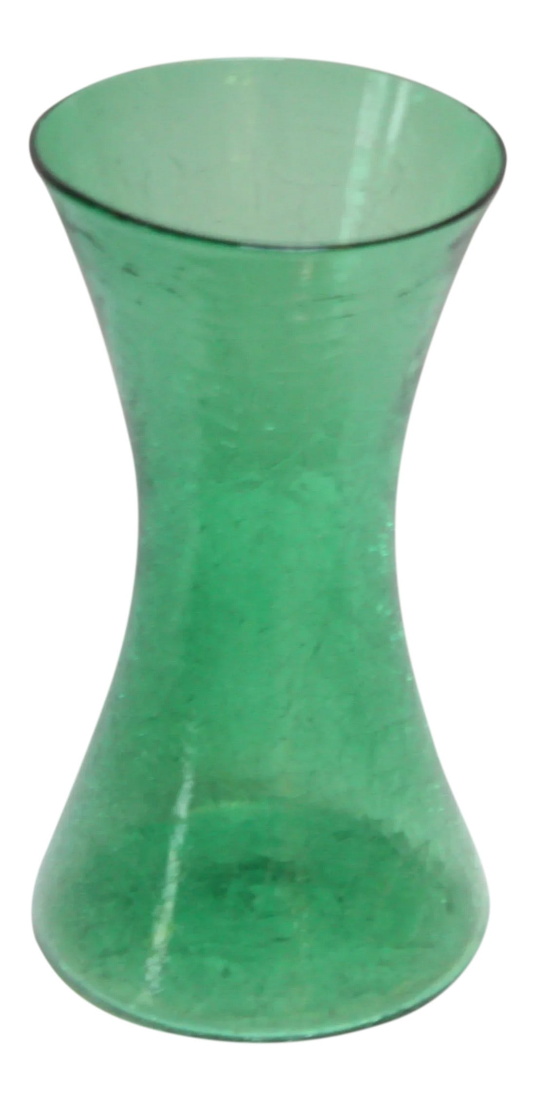 Wayne Husted for Blenko Green Crackle 'Sheaf' Vase Model 5519-M (1 of 8)