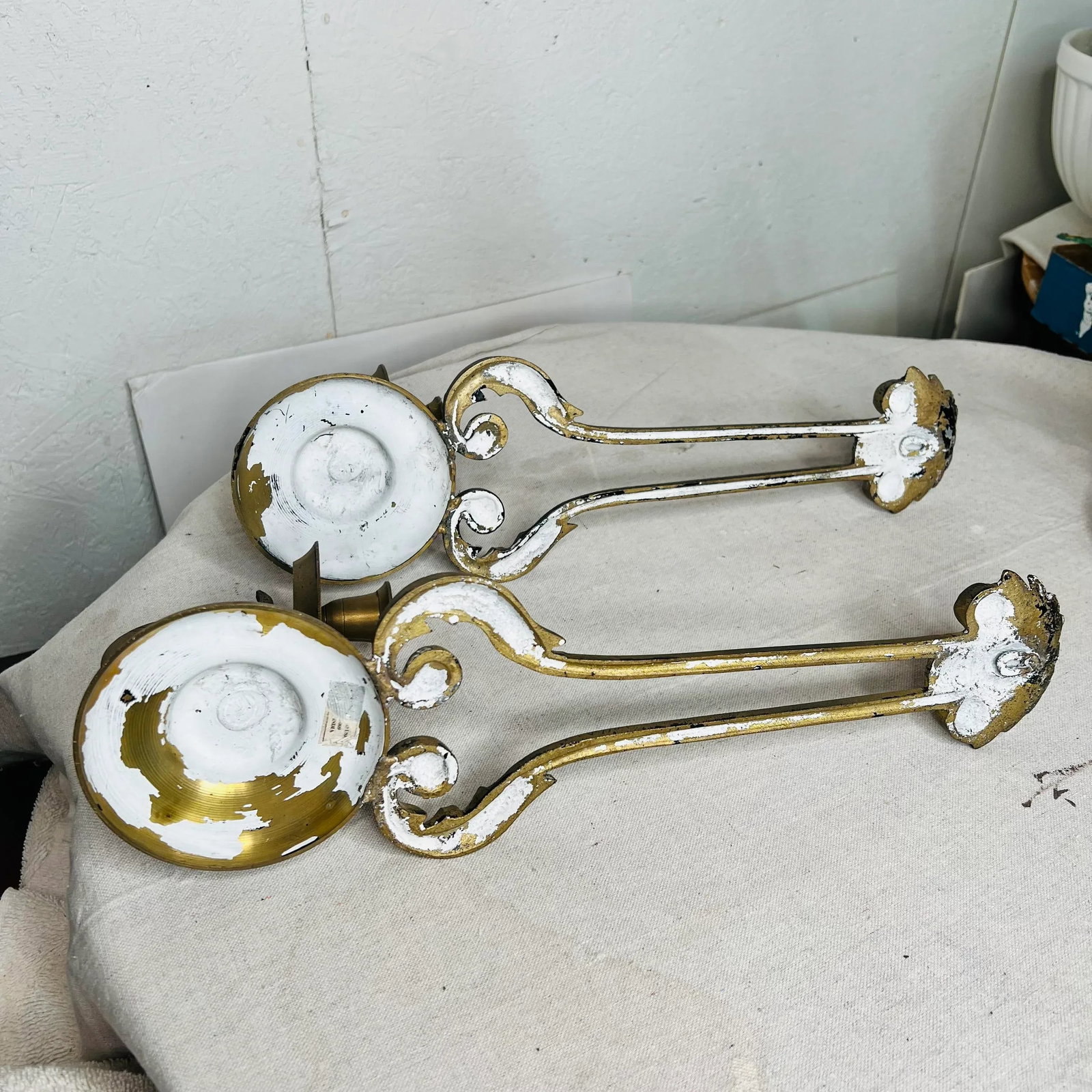Art Deco Design Candle Sconces - a Pair - 6