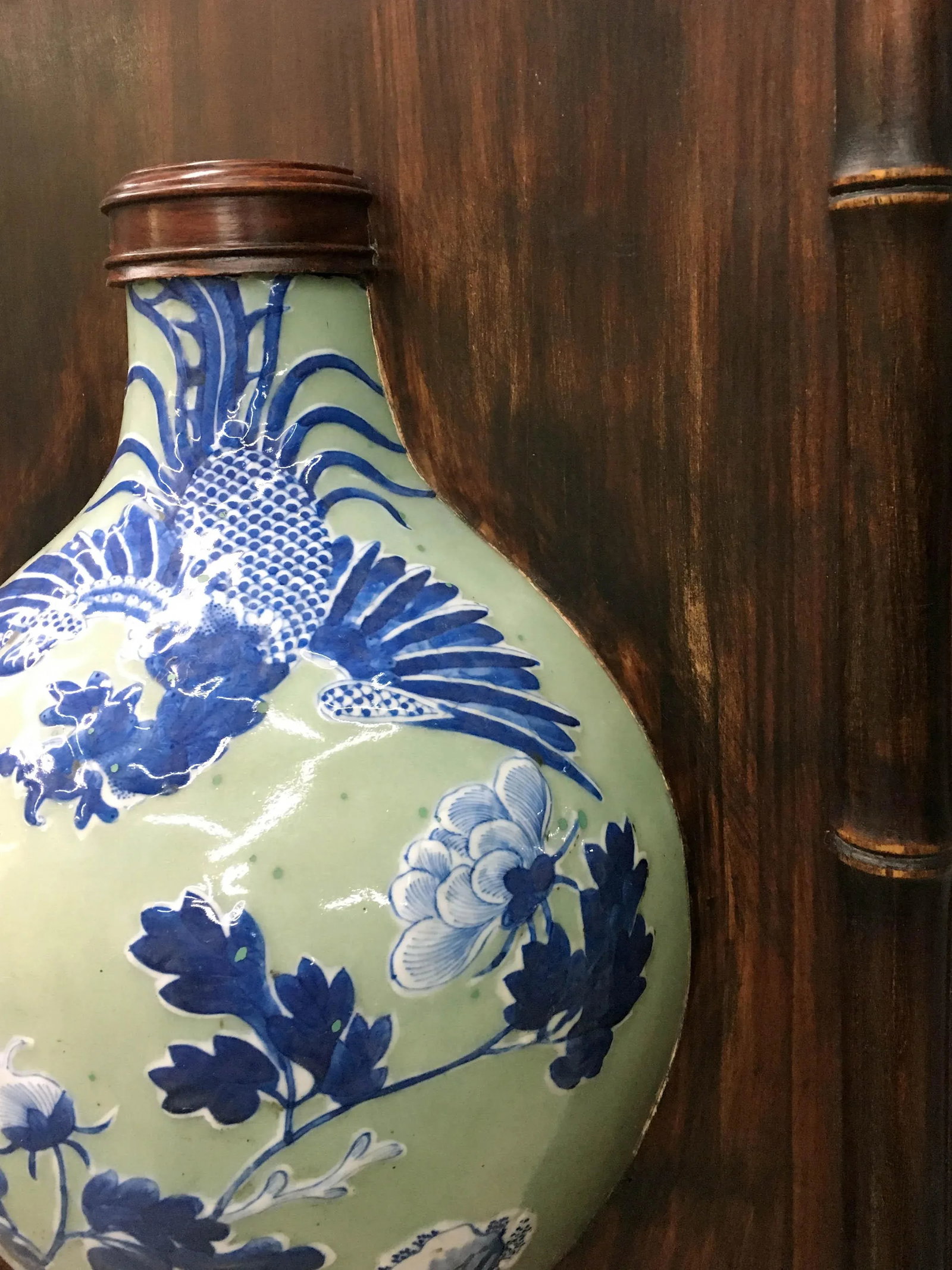 Chinese Ching Dynasty 19 Century Vase Hanging Panel - 5