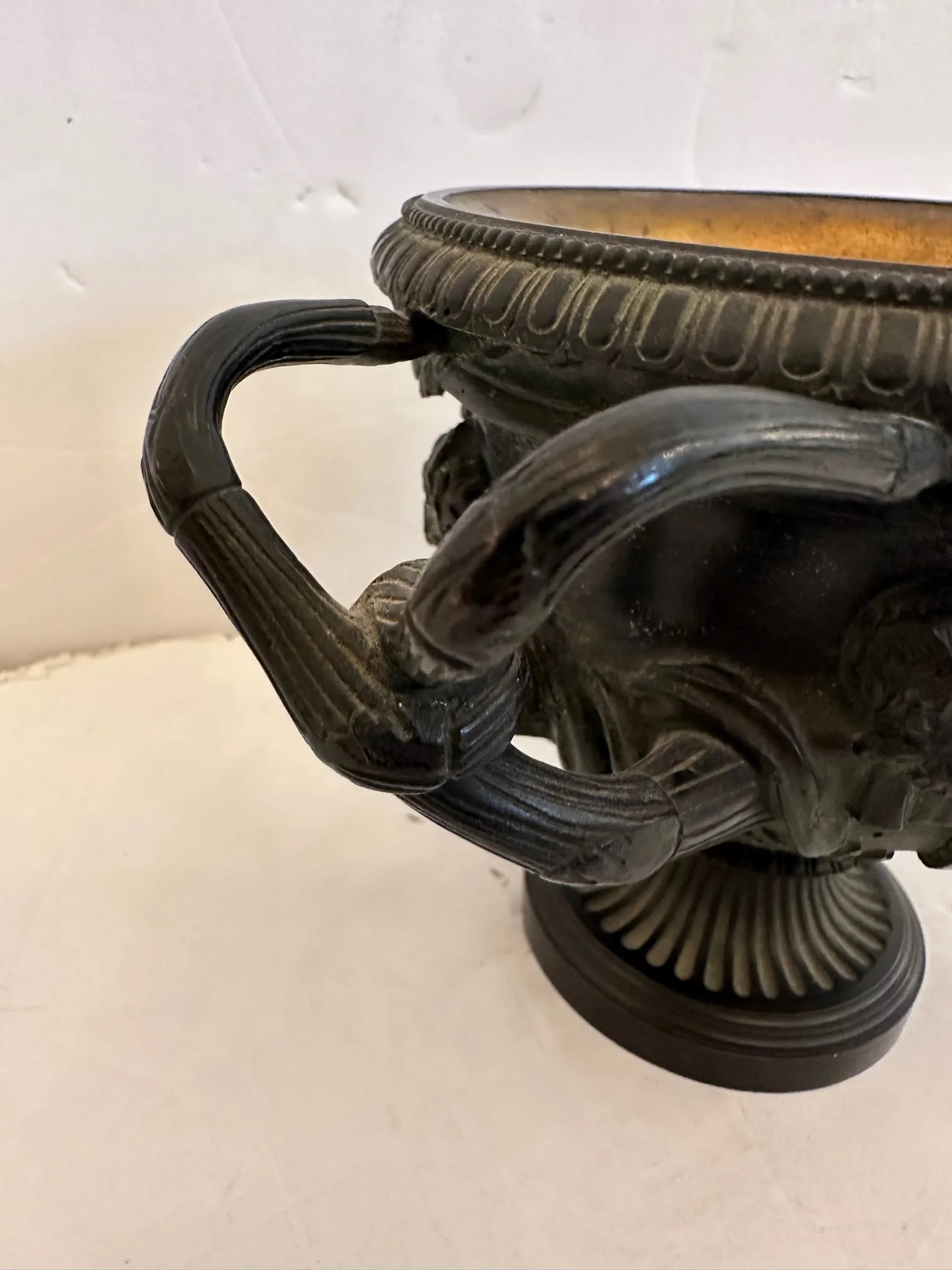 Grand Tour Italian Neoclassical Patinated Bronze Urn Warwick Vase - 3