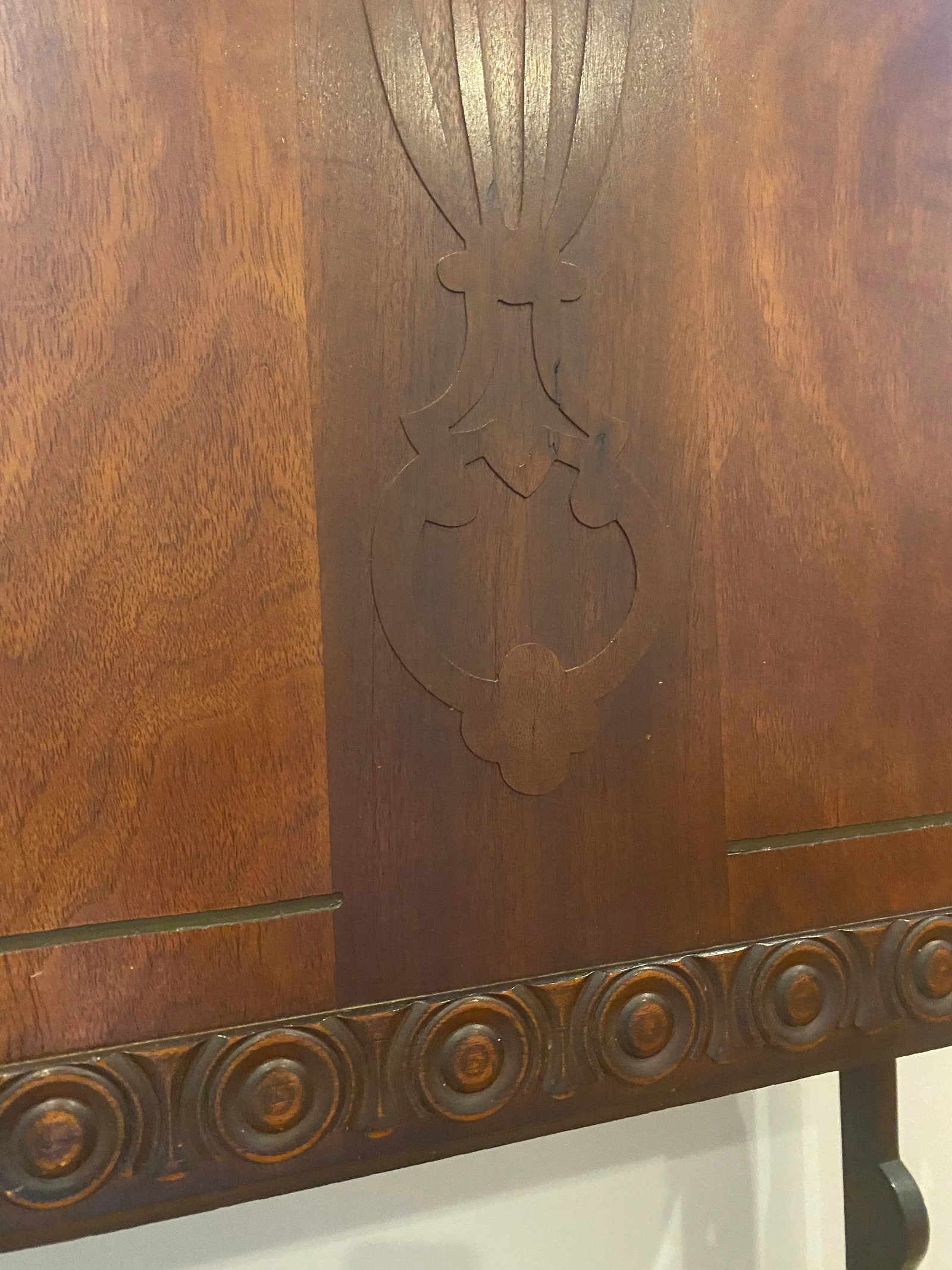 Vintage Mahogany Secretary With Flip Down Desk and Storage - 10
