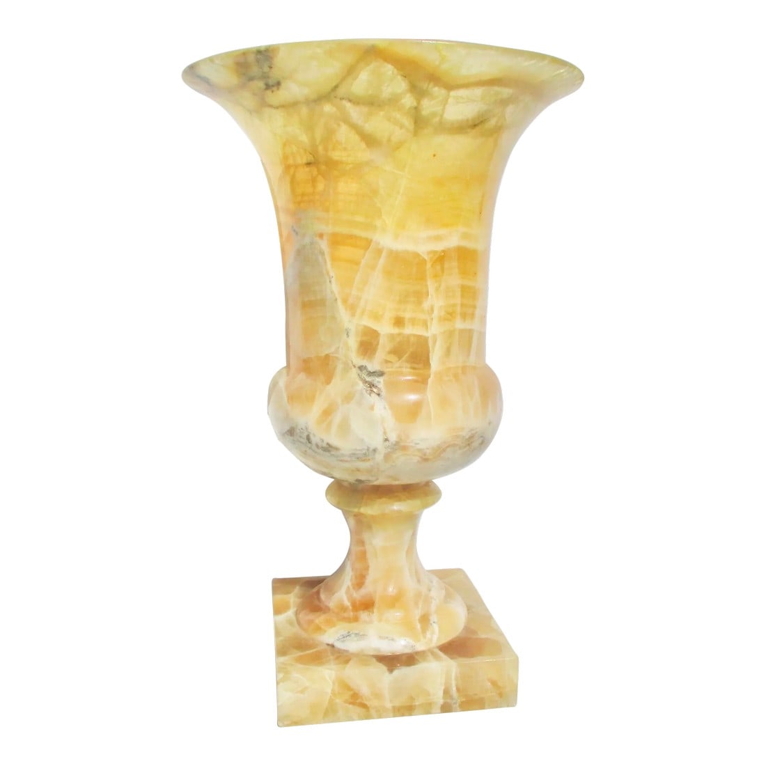 Large Alabaster Crystal Footed Urn Circa 1990s (1 of 9)