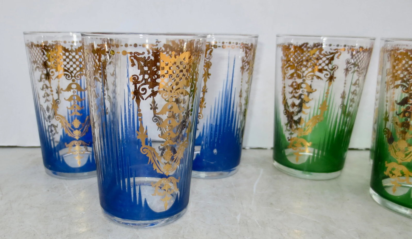 Moroccan Tea Glasses Vintage 50s-Set of 6 - 2