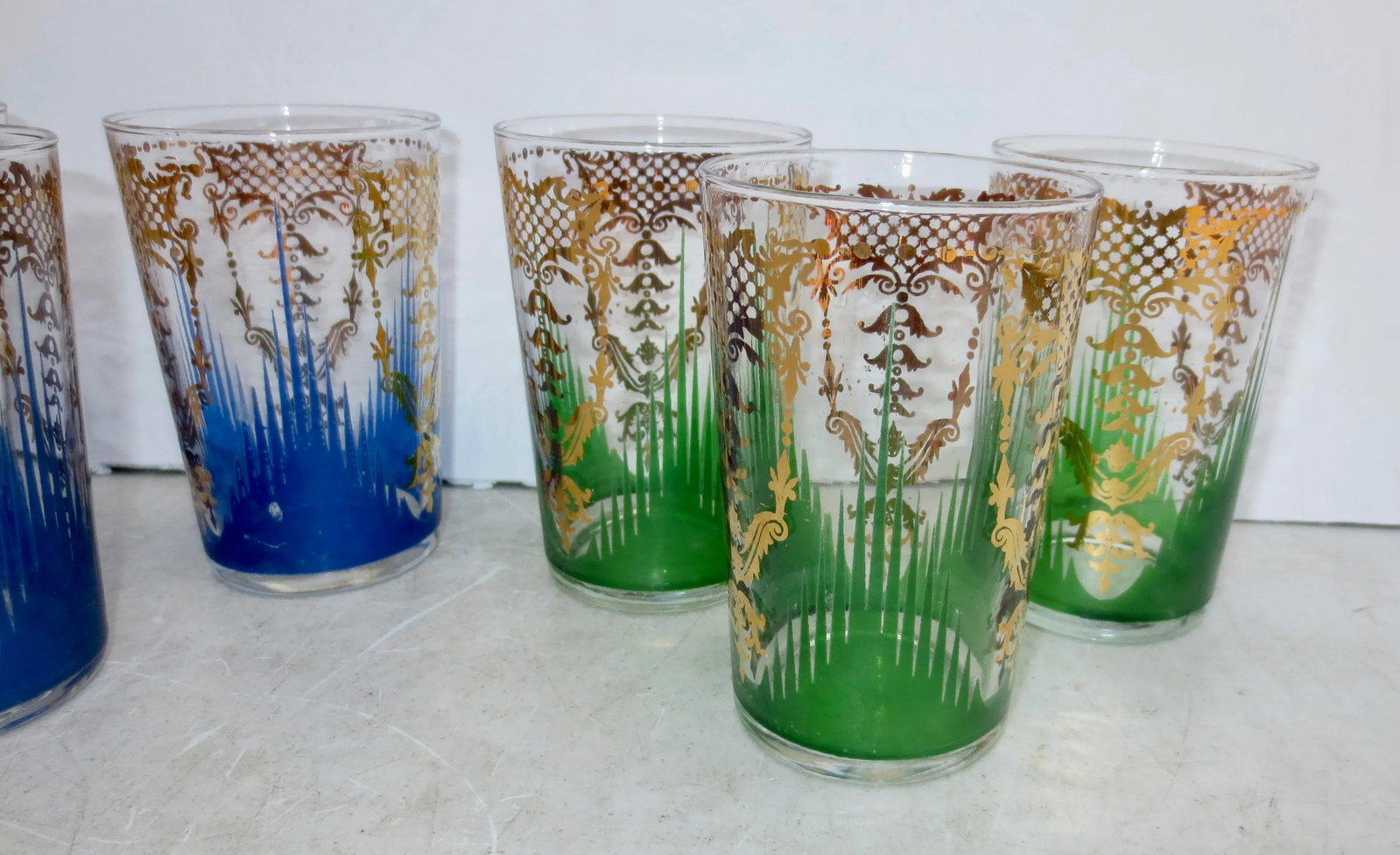 Moroccan Tea Glasses Vintage 50s-Set of 6 - 3