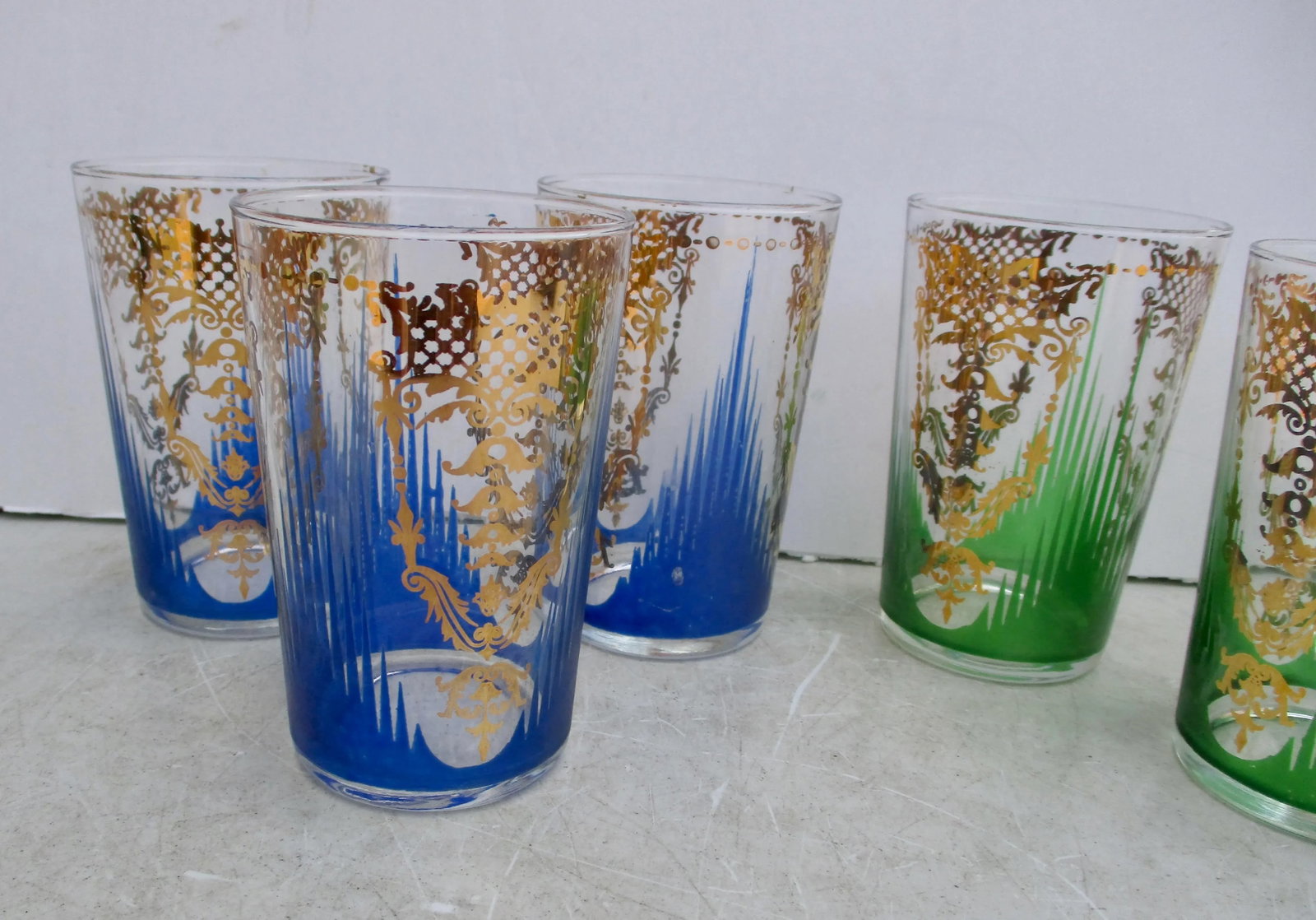 Moroccan Tea Glasses Vintage 50s-Set of 6 - 4